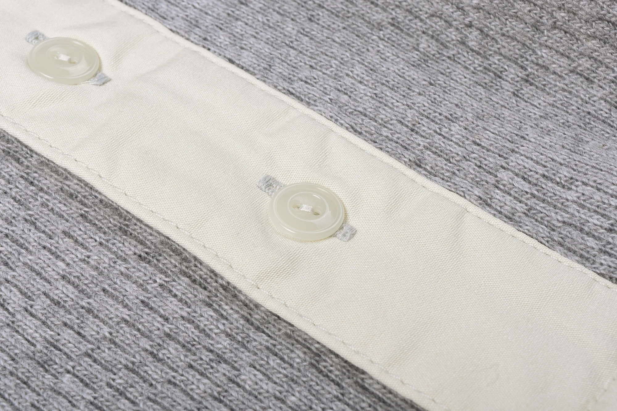 BUZZ RICKSON HENLEY NECK THERMAL - GREY - Image 5