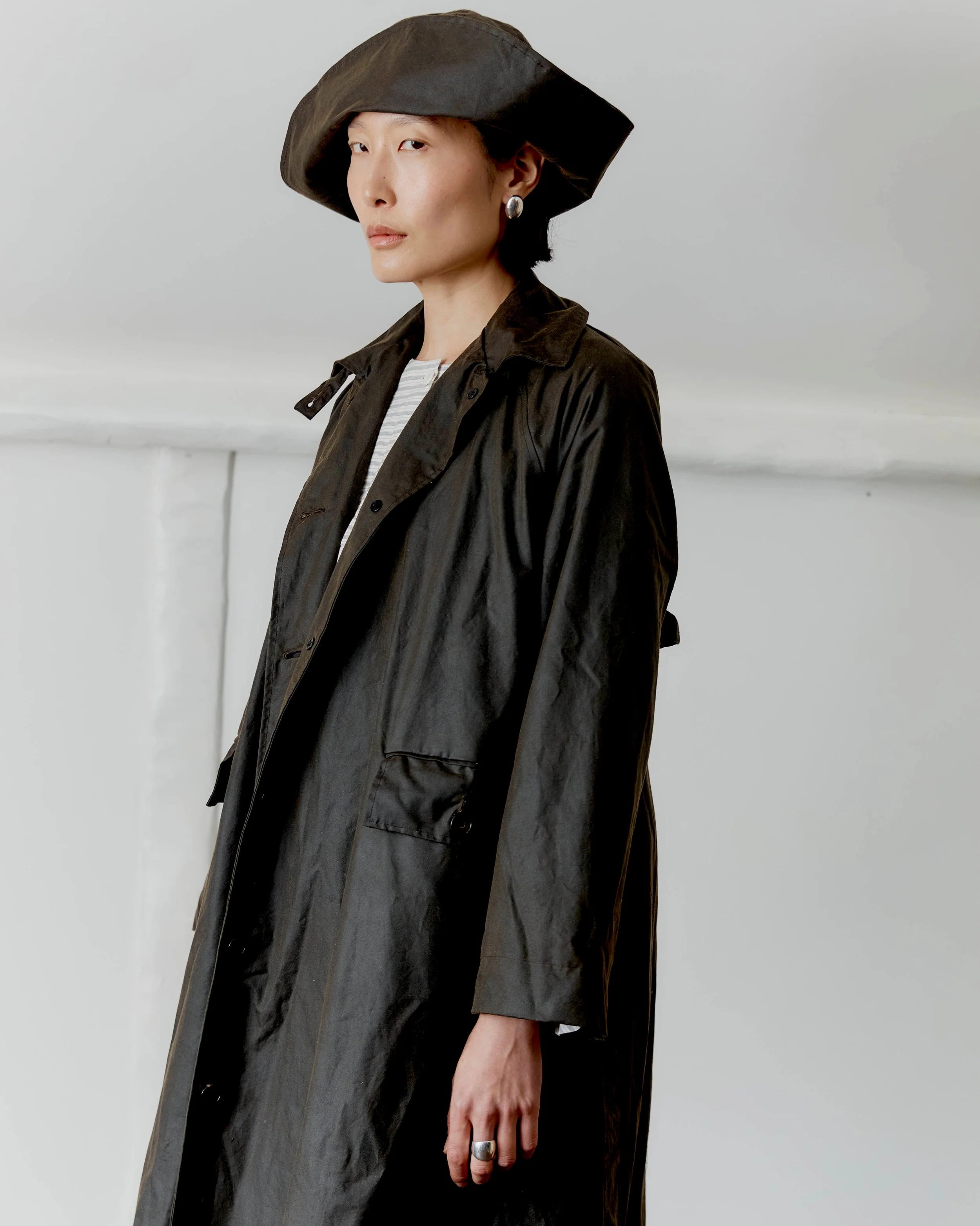 CAWLEY BRITISH OILSKIN KIT TRENCH - OLIVE - Image 2