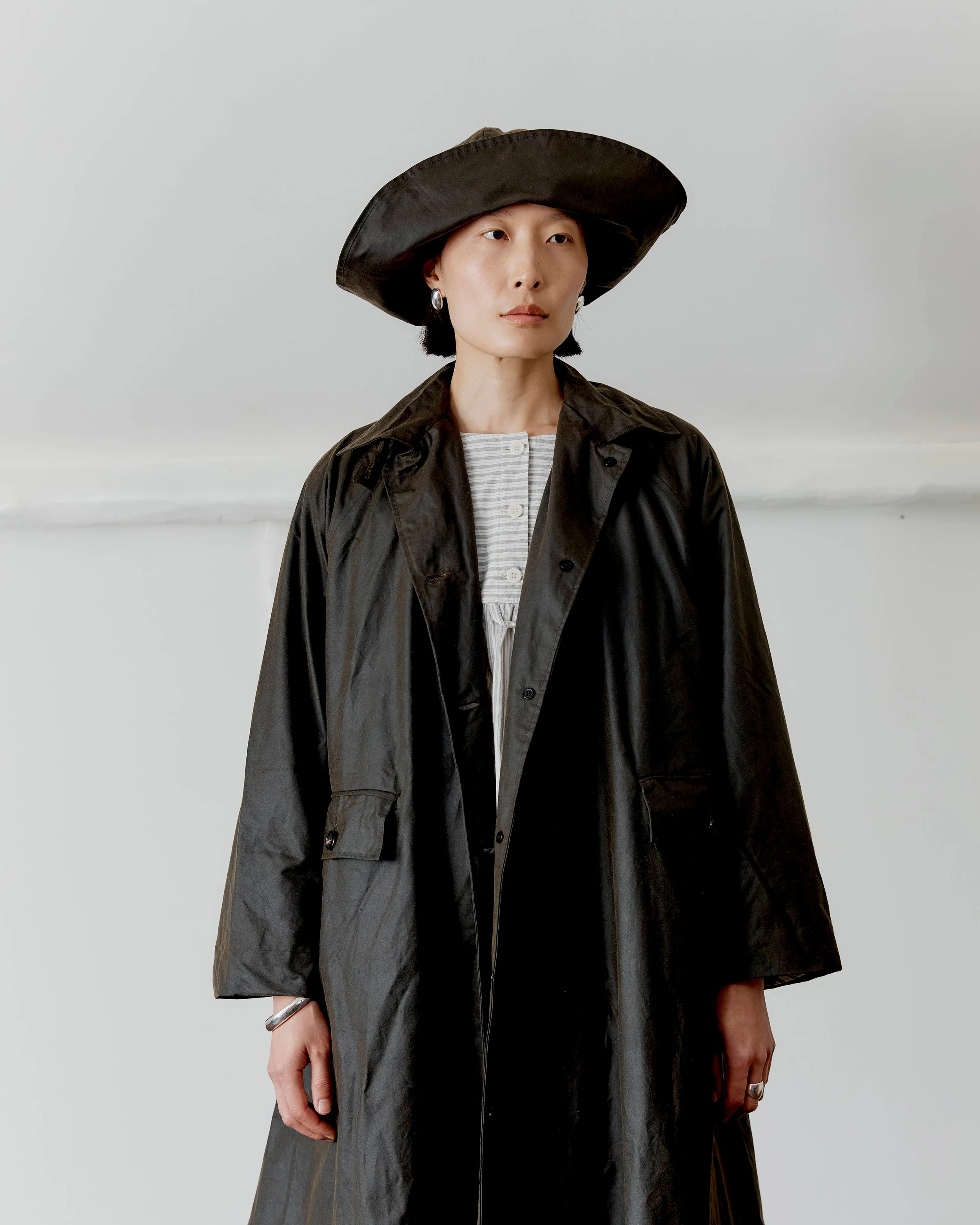 CAWLEY BRITISH OILSKIN KIT TRENCH - OLIVE - Image 4