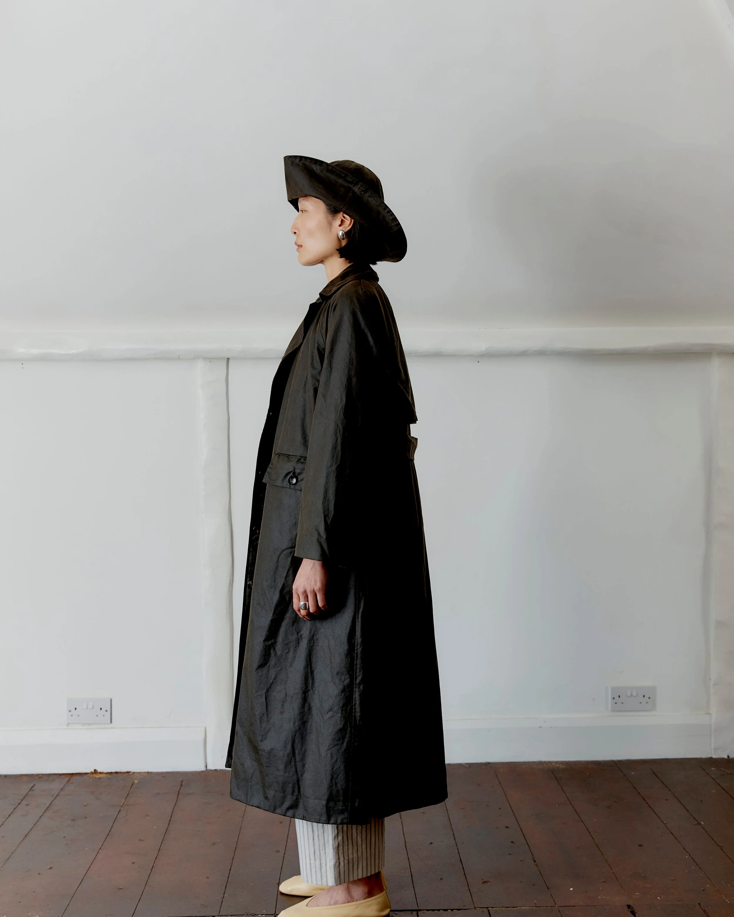 CAWLEY BRITISH OILSKIN KIT TRENCH - OLIVE - Image 5