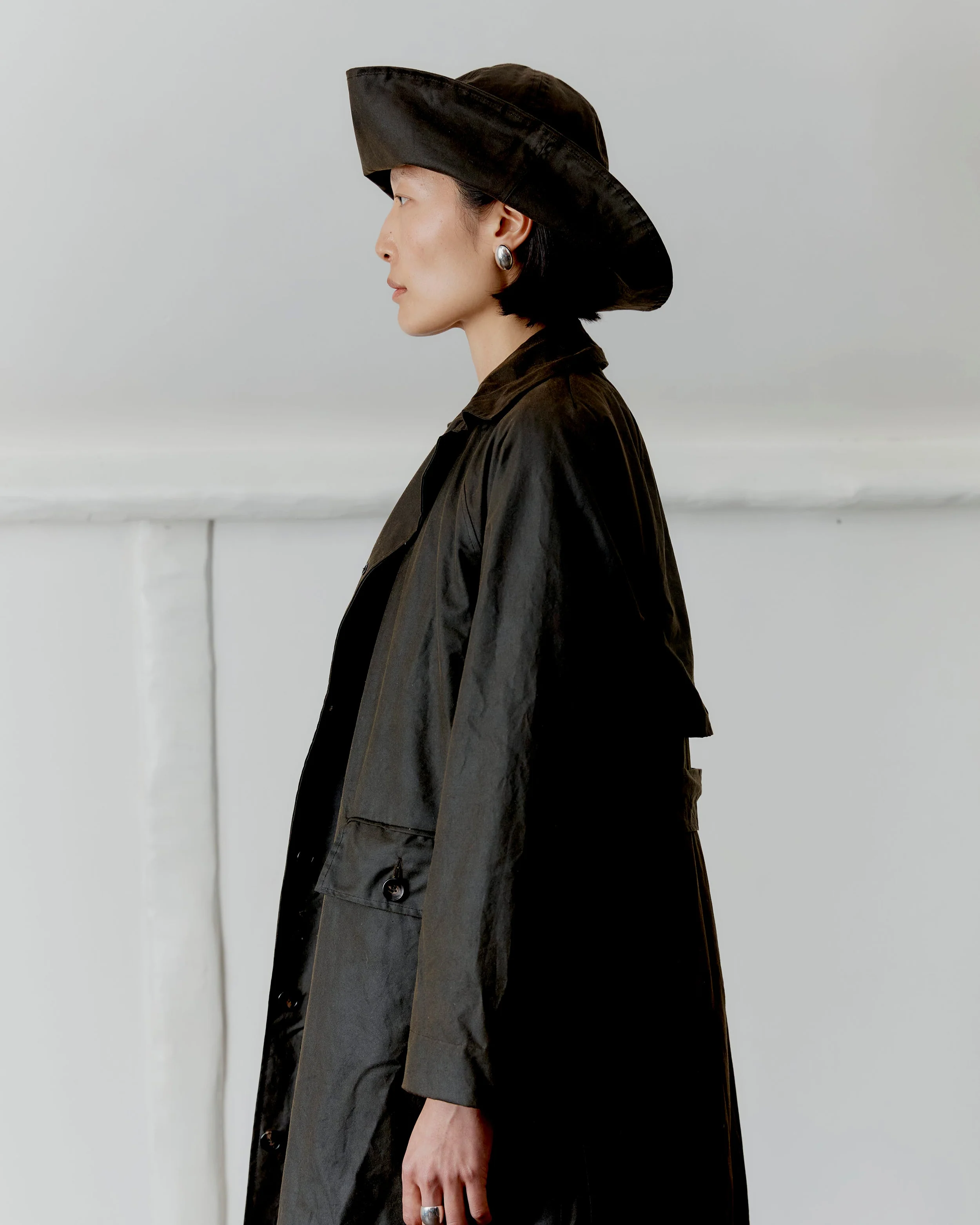 CAWLEY BRITISH OILSKIN KIT TRENCH - OLIVE - Image 6