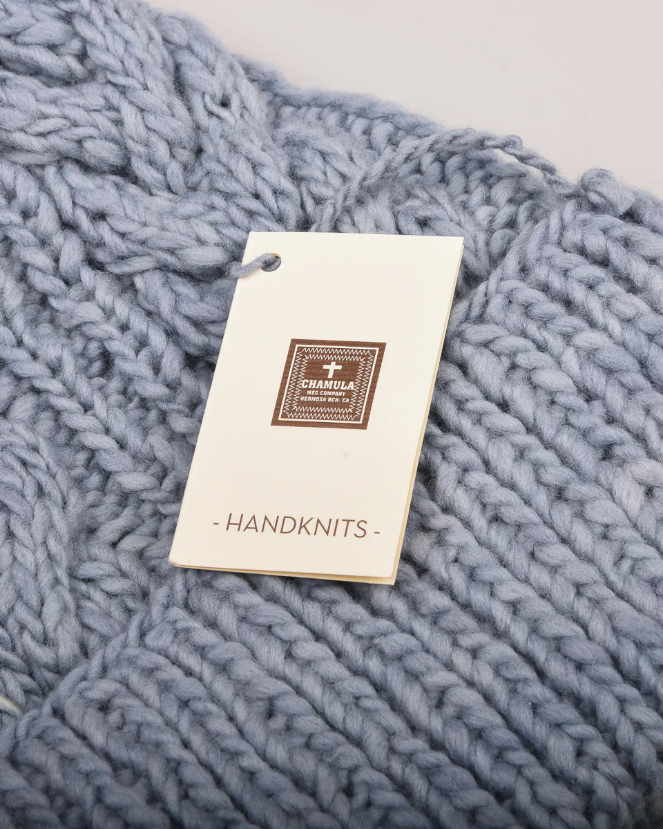 CHAMULA DOUBLE CUFF FISHERMAN CAP - LT. INDIGO - Image 4