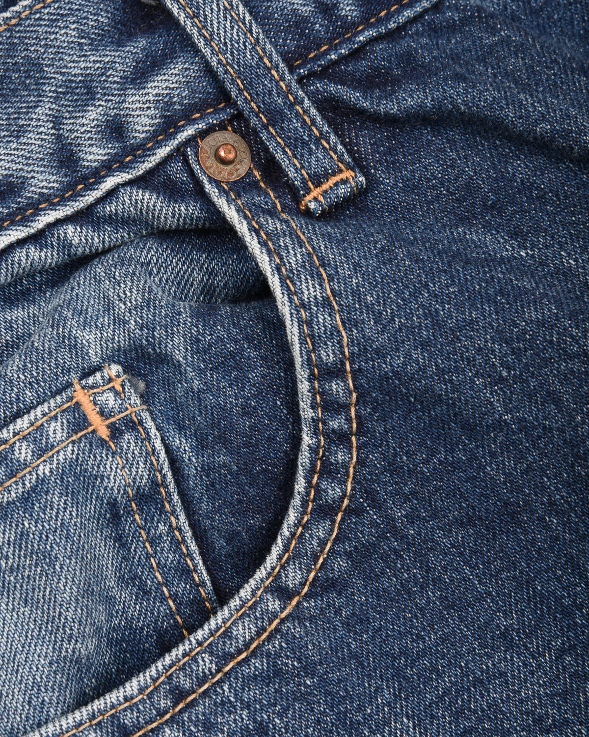 CIOTA WIDE BAGGY 5 POCKET PANTS - MEDIUM BLUE - Image 4