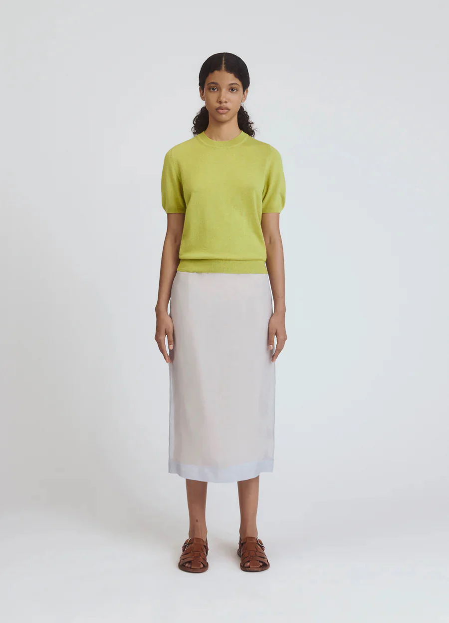 &DAUGHTER EMER CASHMERE T-SHIRT - LIME - Image 3
