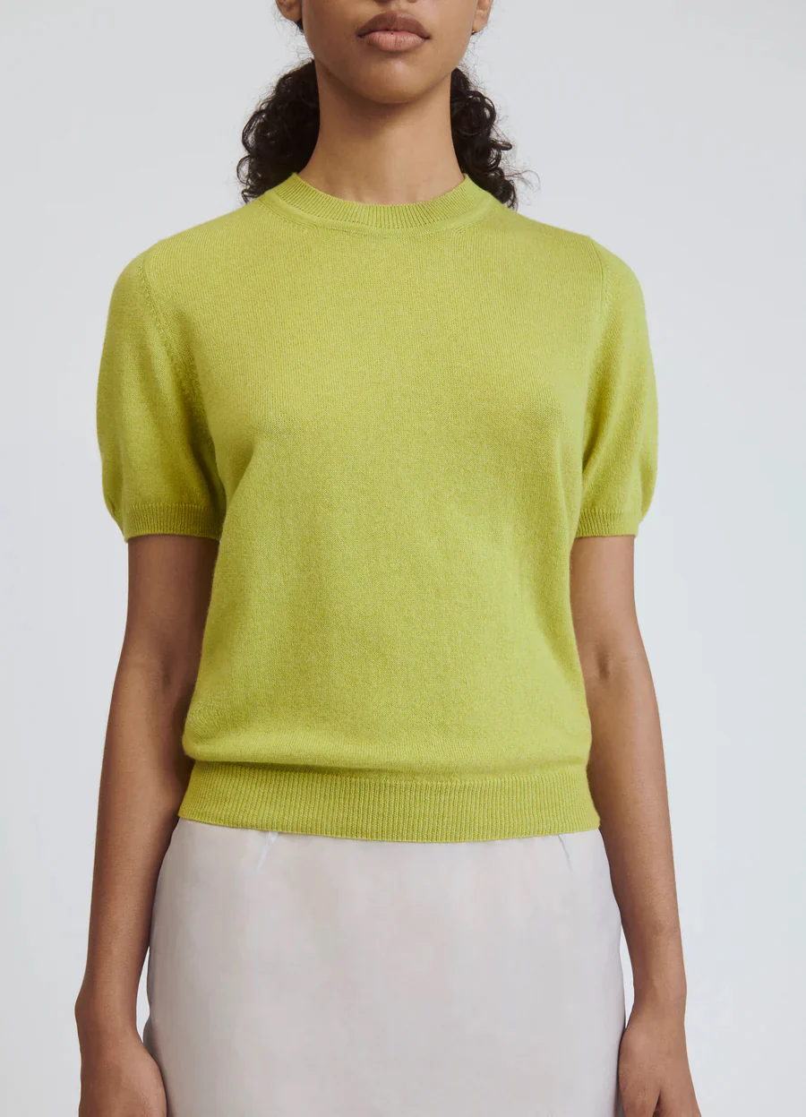 &DAUGHTER EMER CASHMERE T-SHIRT - LIME - Image 4