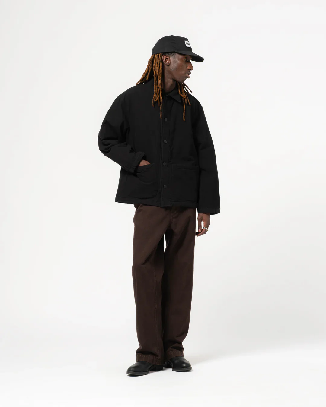 EAT DUST QUILTED SONORA JACKET - FADED BLACK - Image 4