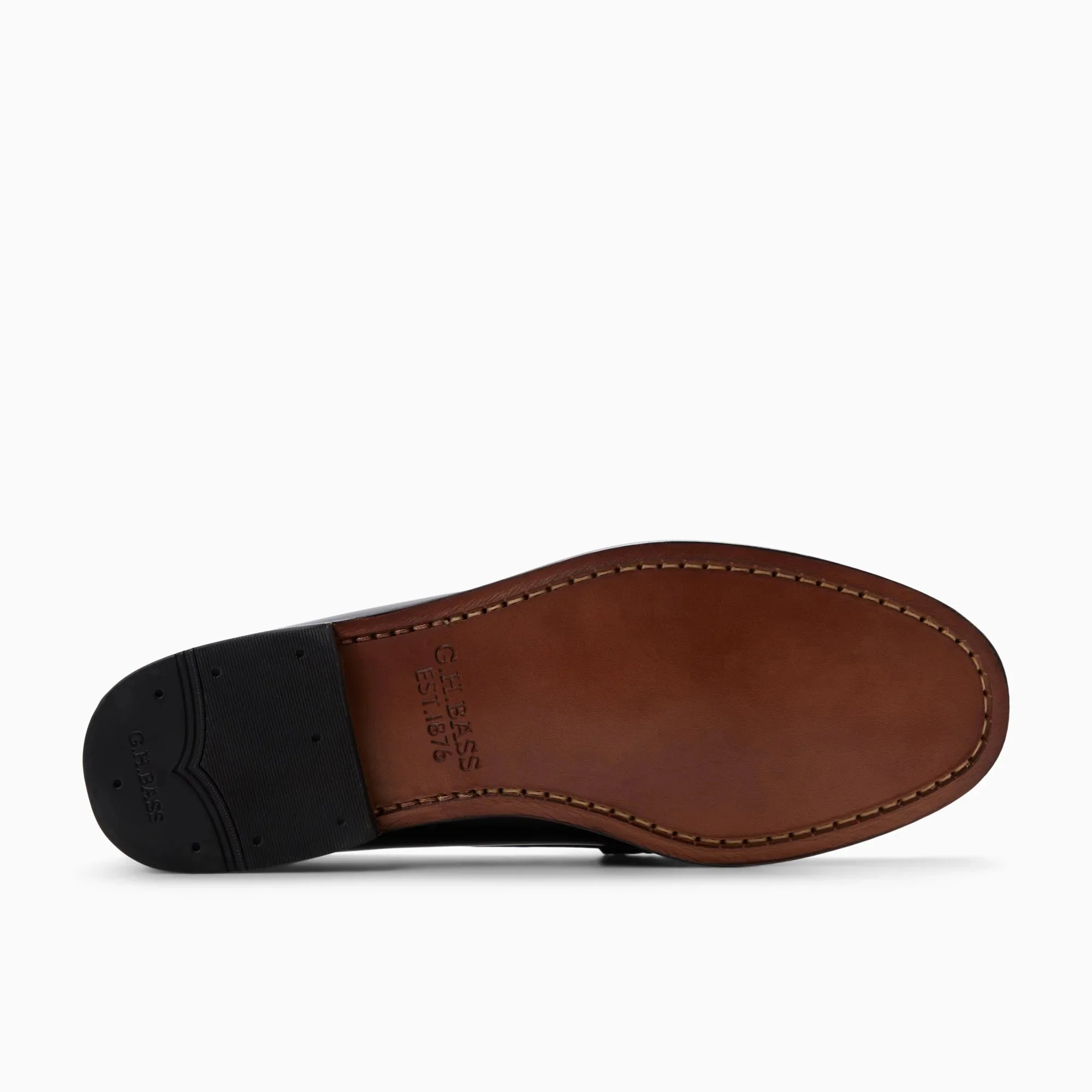 G. H. BASS -  WEEJUN LARSON MOC PENNY LOAFER - BLACK LEATHER - Image 5