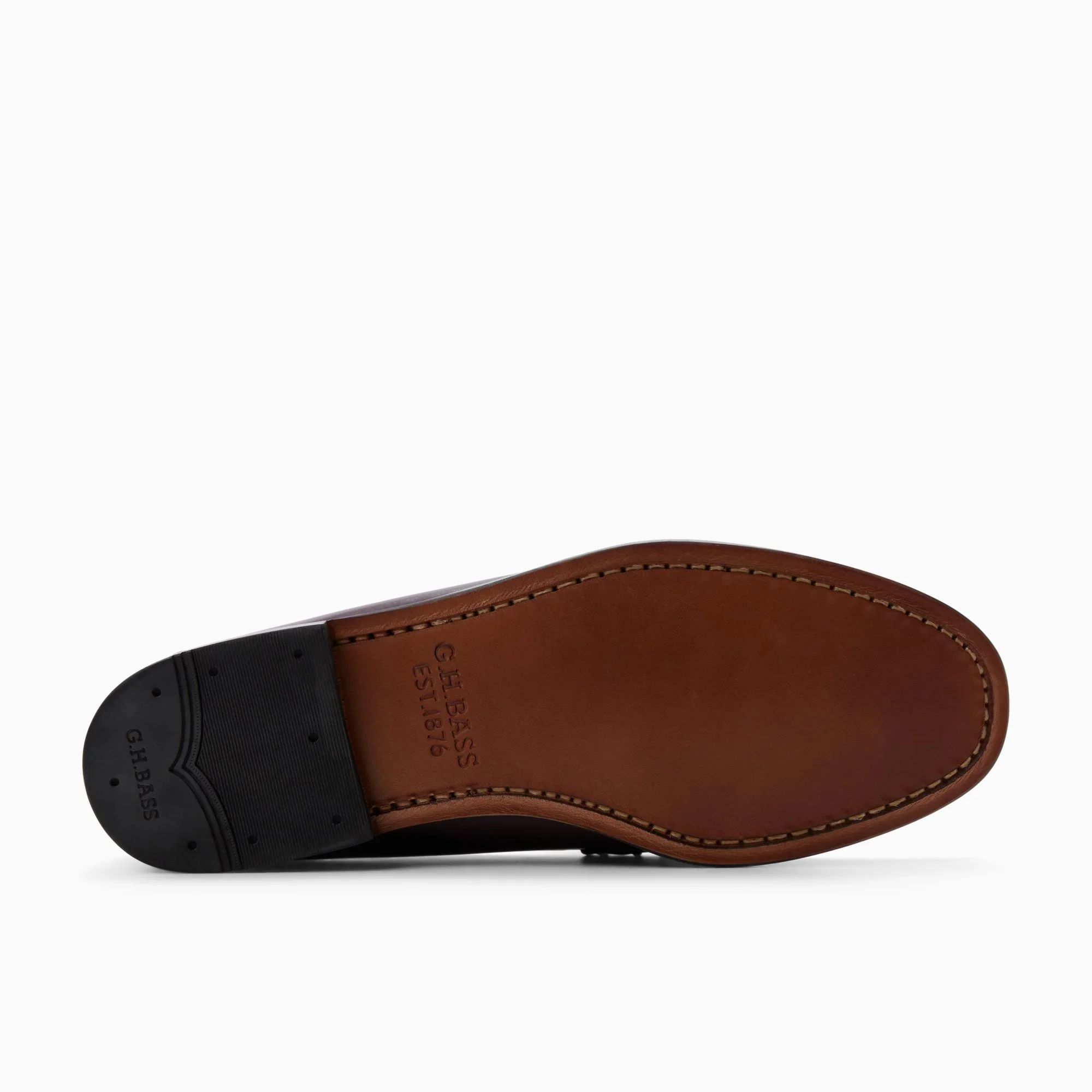 G. H. BASS -  WEEJUN LARSON MOC PENNY LOAFER - WINE LEATHER - Image 4
