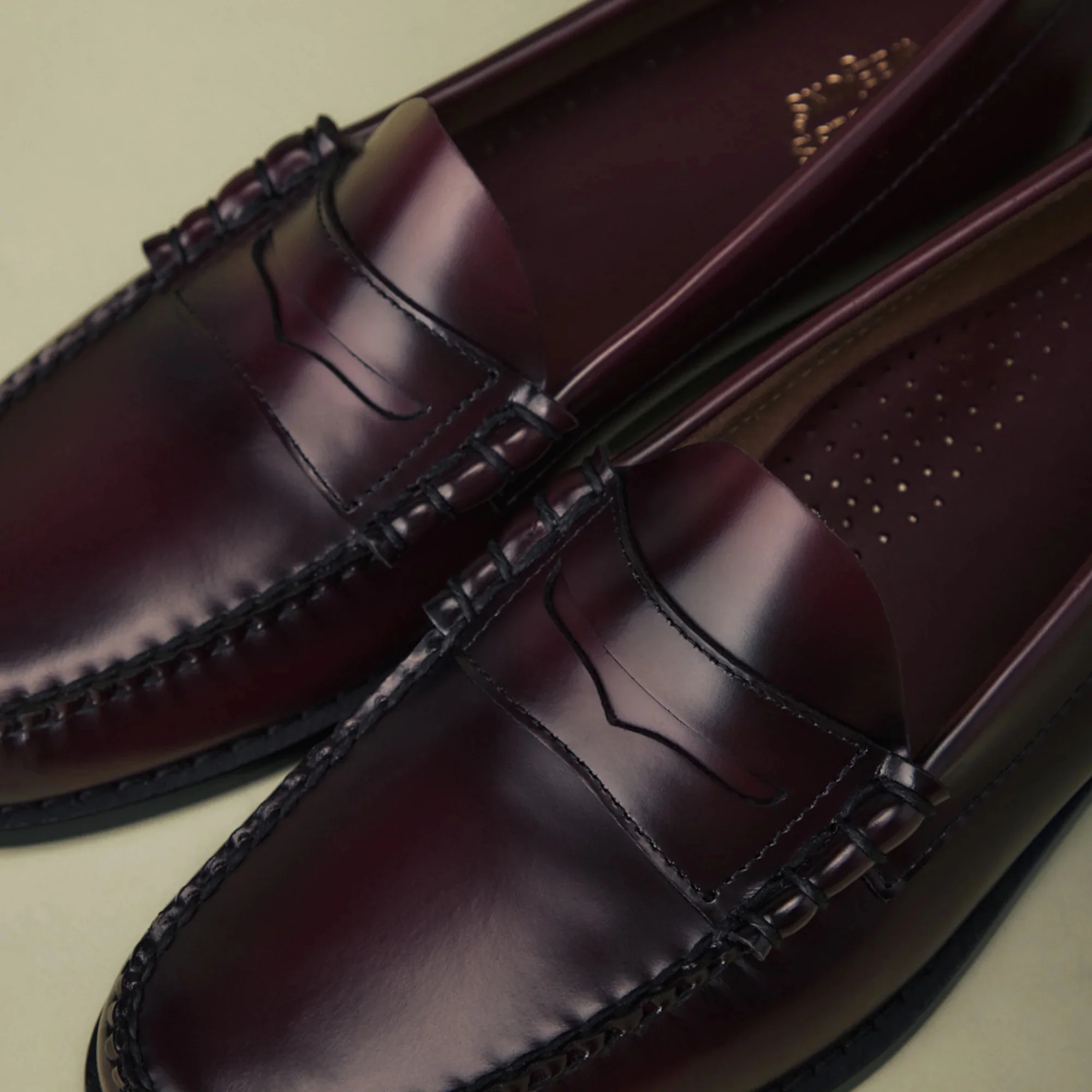 G. H. BASS -  WEEJUN LARSON MOC PENNY LOAFER - WINE LEATHER - Image 6