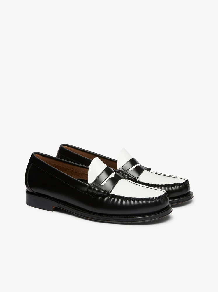 G. H. BASS -  WEEJUN WOMEN'S PENNY - BLACK/ WHITE - Image 3