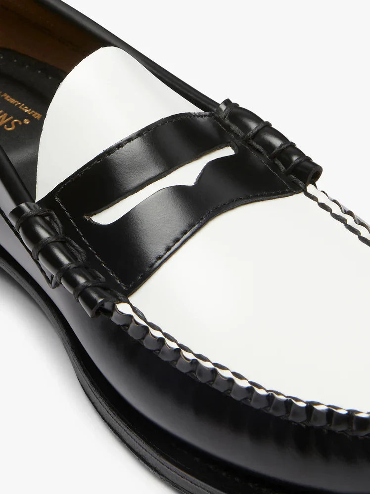 G. H. BASS -  WEEJUN WOMEN'S PENNY - BLACK/ WHITE - Image 4