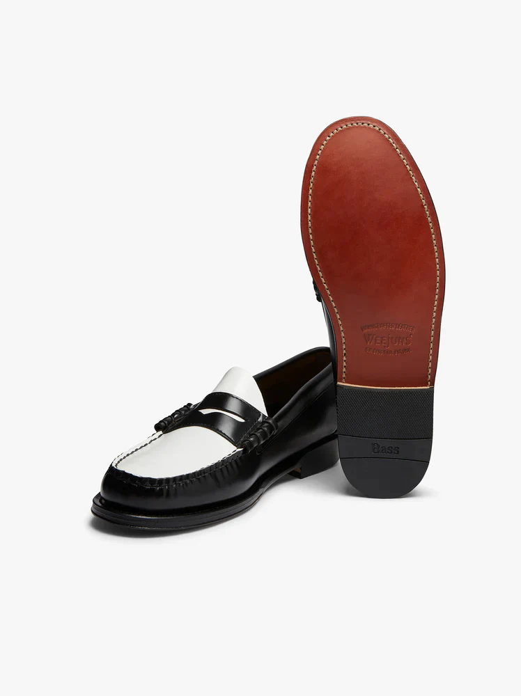 G. H. BASS -  WEEJUN WOMEN'S PENNY - BLACK/ WHITE - Image 5