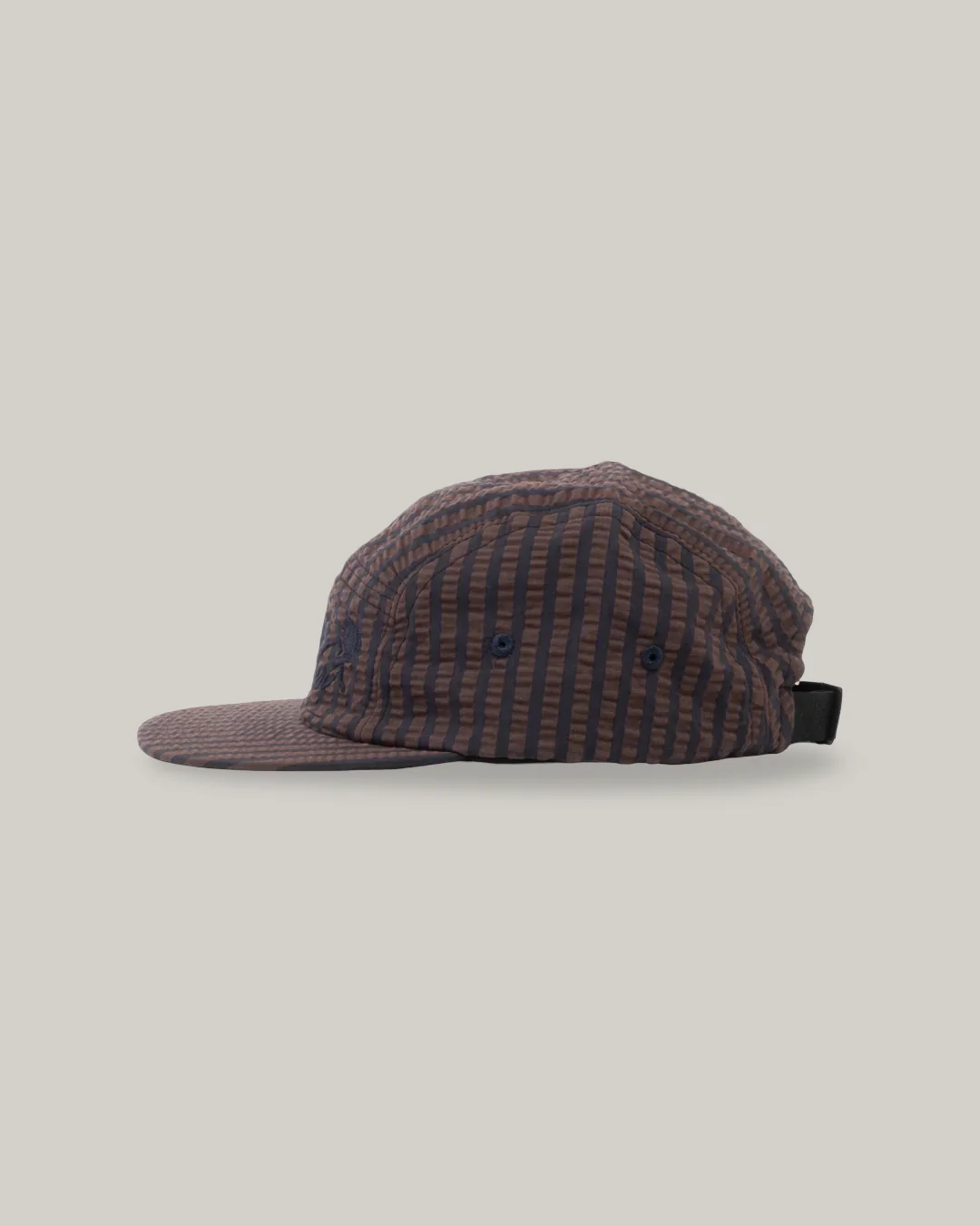 GIRLS OF DUST 5 PANELS CAP - BELFAST SEERSUCKER - COFFEE/ NAVY - Image 3
