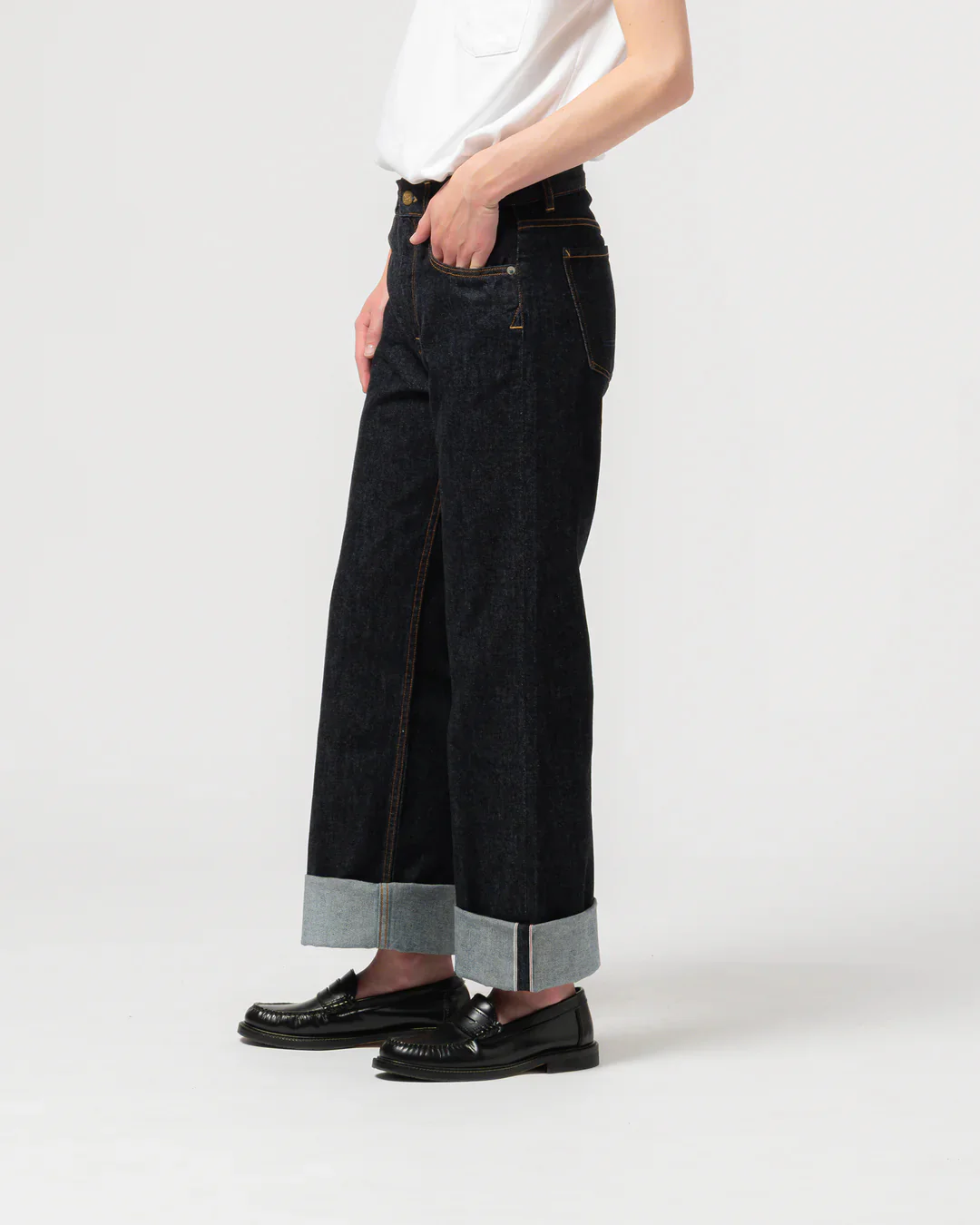 GIRLS OF DUST GEORGIA STRAIGHT SELVEDGE ECO DENIM - INDIGO BLUE - Image 4