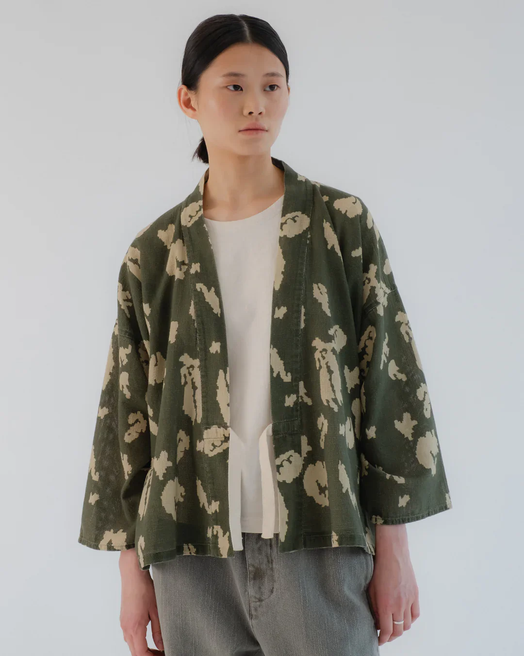 GIRLS OF DUST KIMONO - CLOUD CAMO MESH - LIGHT GREEN/ OFF WHITE - Image 8