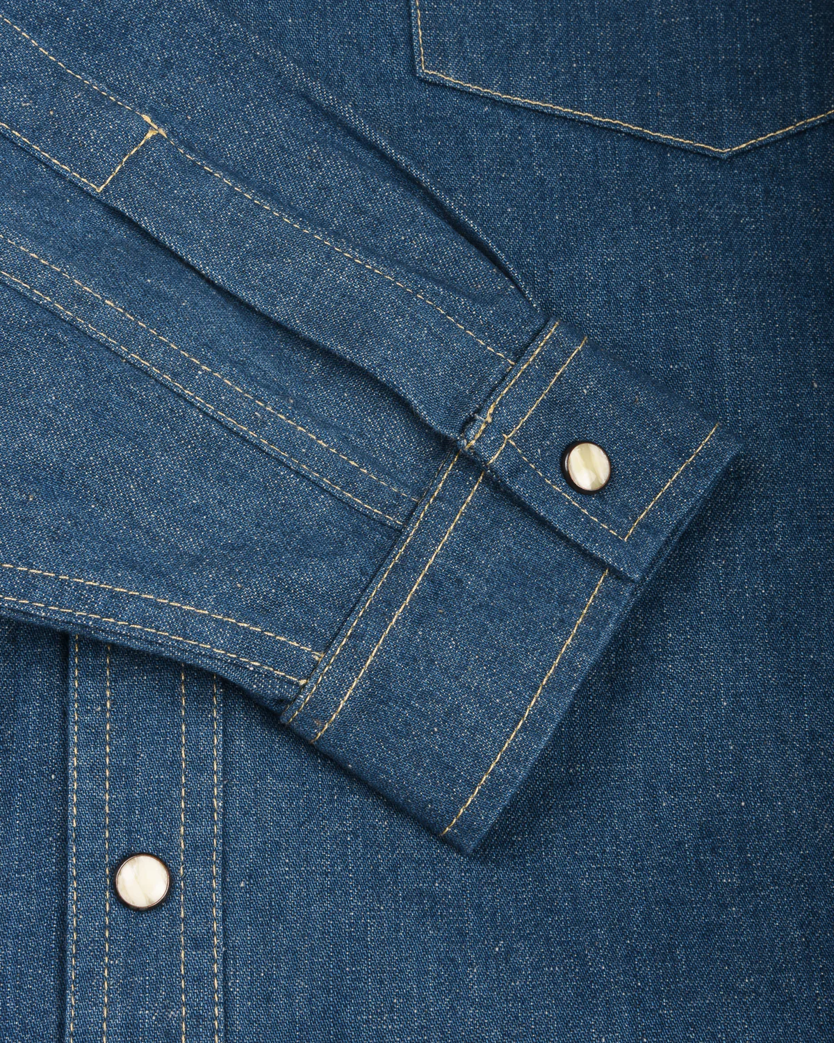 GRÅBRODERN TJAUKLE DENIM SHIRT - EMERALD INDIGO - Image 5