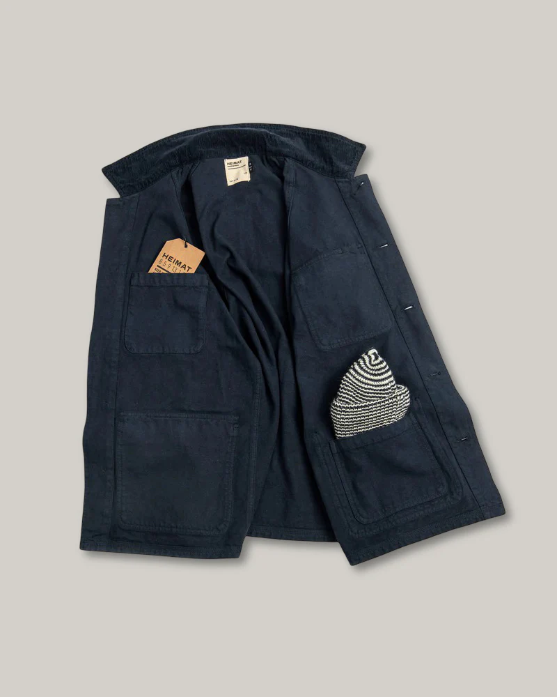 HEIMAT JOURNEY BLAZER - HERRINGBONE COTTON - INK - Image 2
