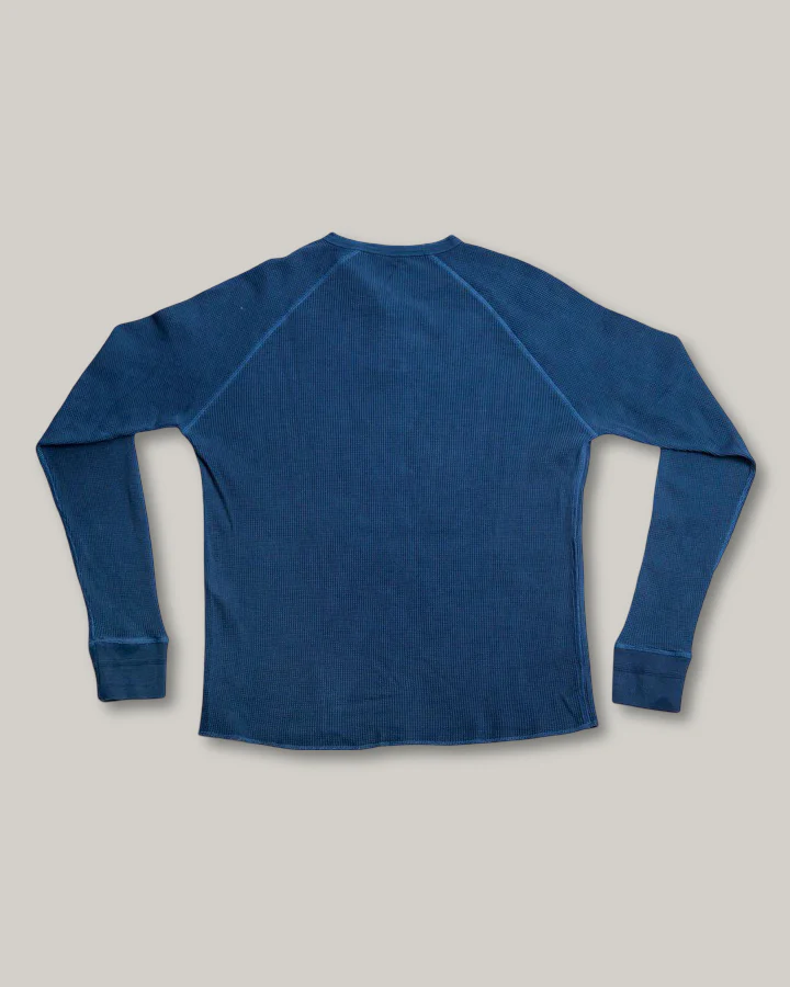 HEIMAT HENLEY WAFFLE TOP - INK - Image 3