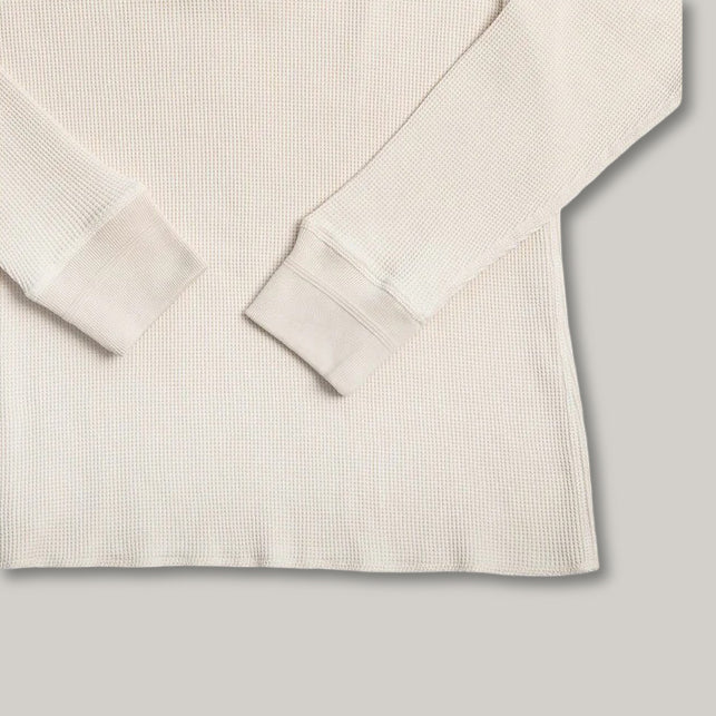 HEIMAT HENLEY WAFFLE TOP - SEASHELL - Image 5