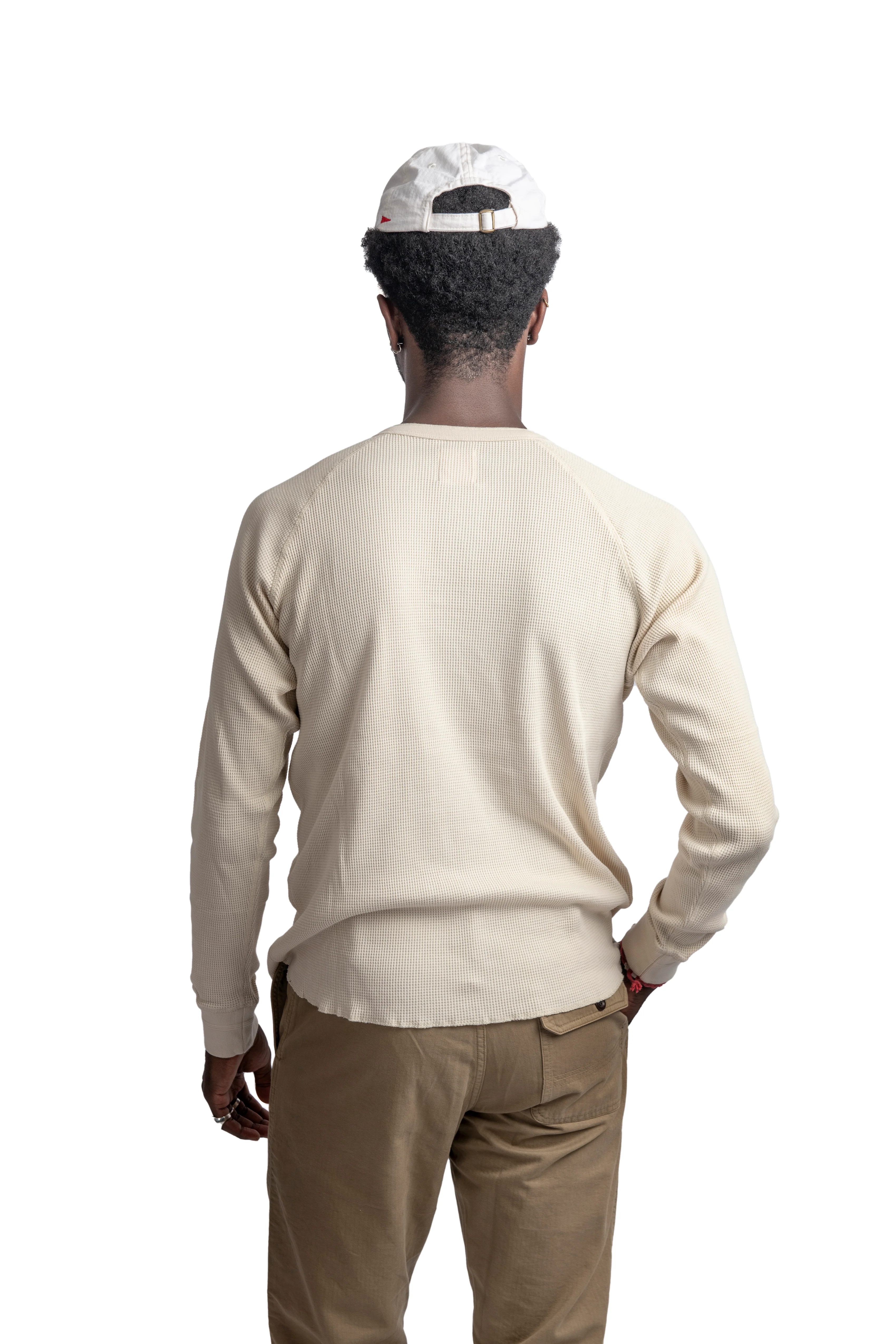 HEIMAT HENLEY WAFFLE TOP - SEASHELL - Image 7