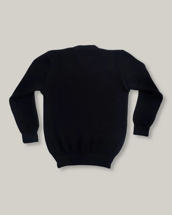 HEIMAT MERINO CREWNECK SWEATER - BLACK - Image 2