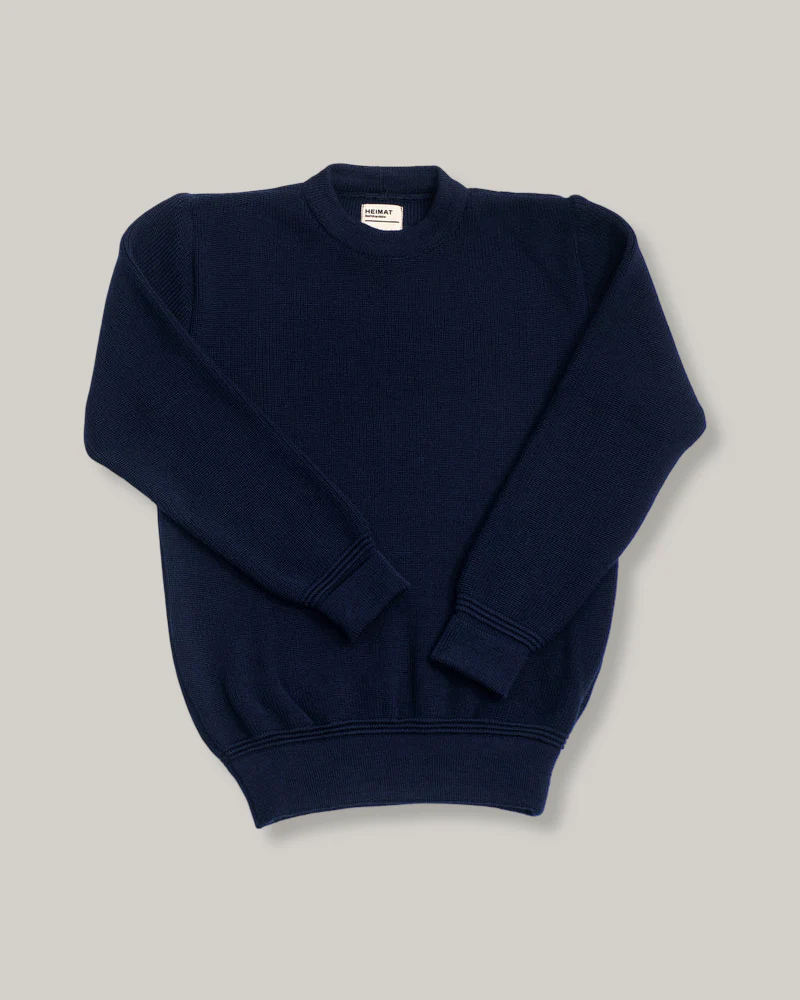 HEIMAT MERINO CREWNECK SWEATER - INK