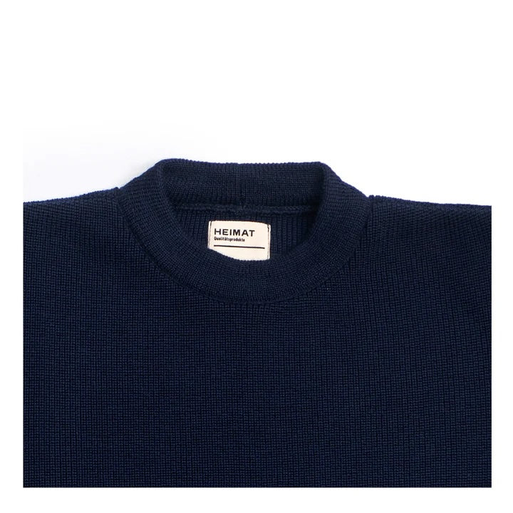 HEIMAT MERINO CREWNECK SWEATER - INK - Image 4
