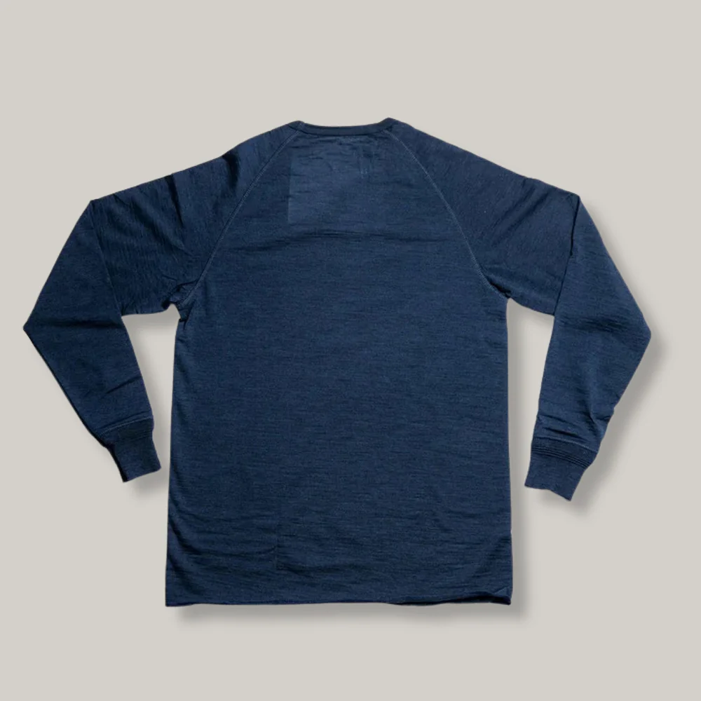 HEIMAT MERINO RAGLAN LONG SLEEVE TEE - INK - Image 2