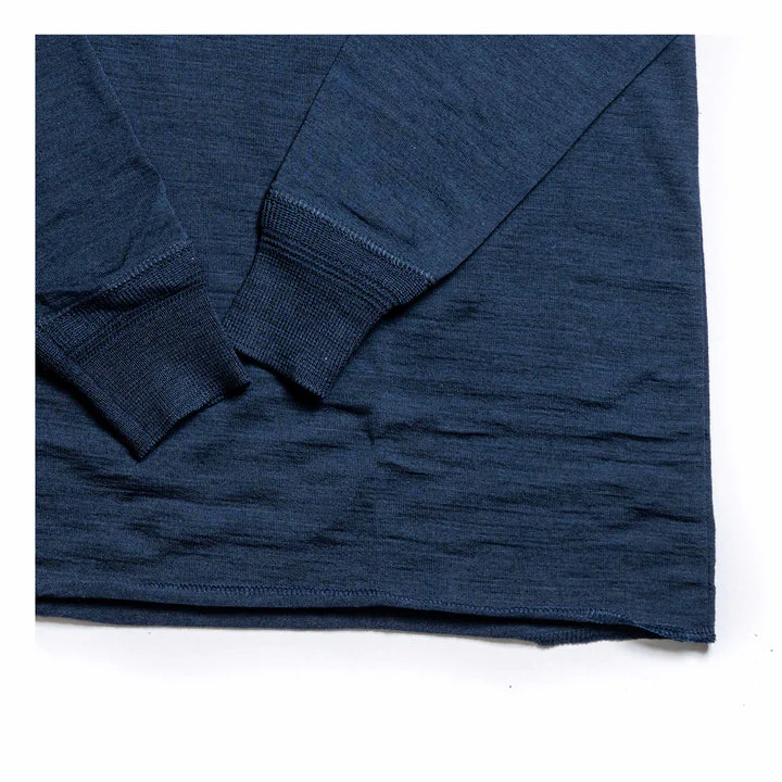 HEIMAT MERINO RAGLAN LONG SLEEVE TEE - INK - Image 4