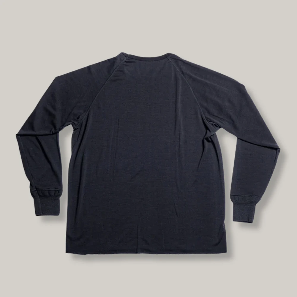 HEIMAT MERINO RAGLAN LONG SLEEVE TEE - SCHWARZ - Image 2