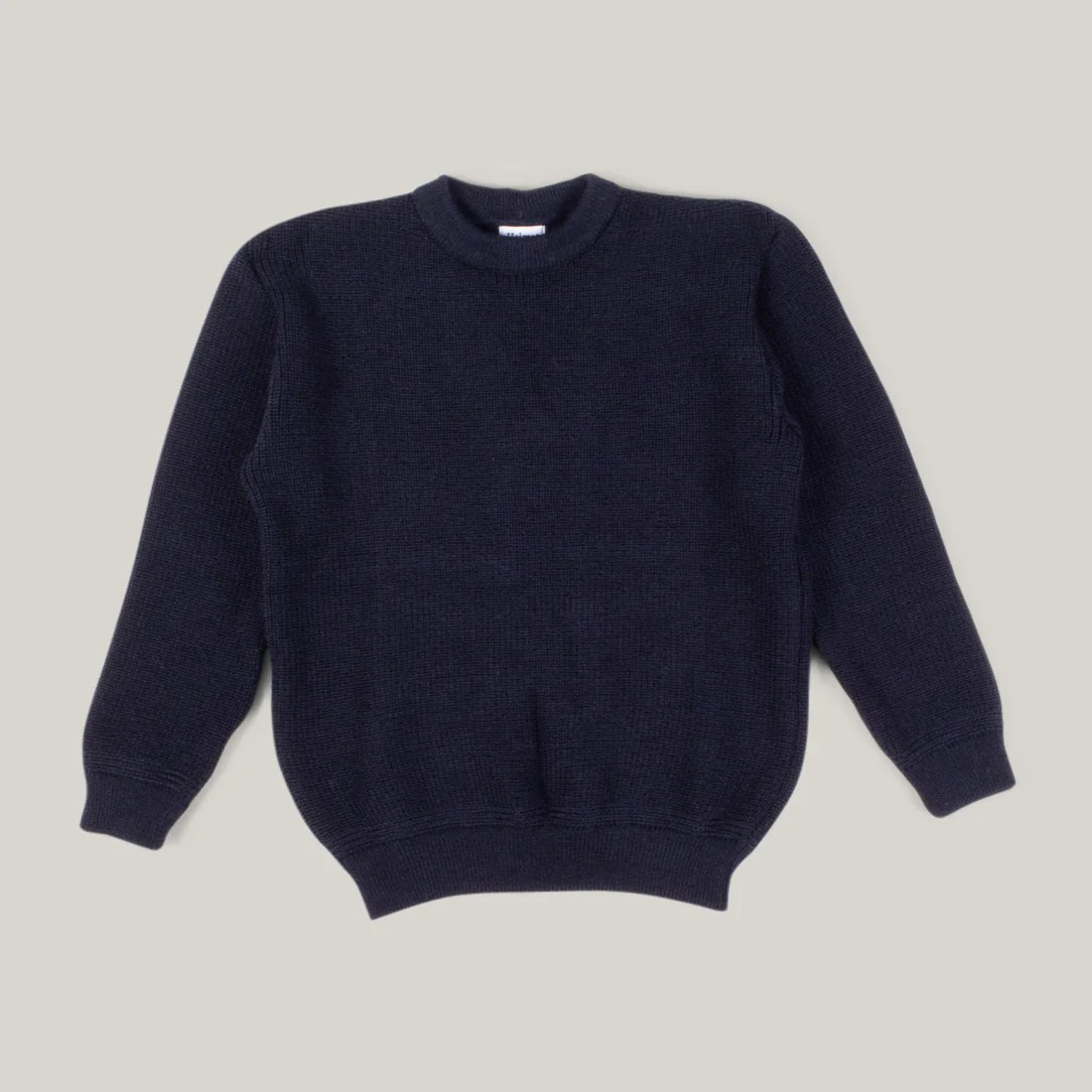 HEIMAT VIRGIN WOOL CREWNECK SWEATER - INK
