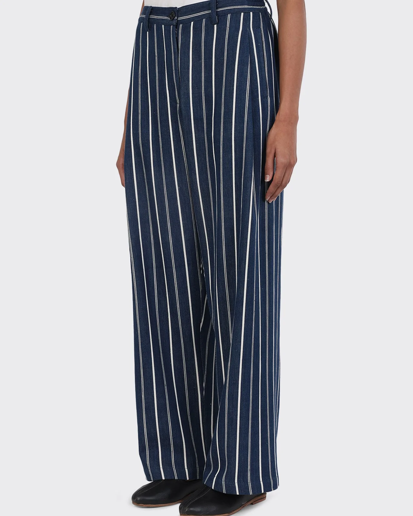 KARDO BHARTI TROUSERS - INDIGO STRIPE - Image 2
