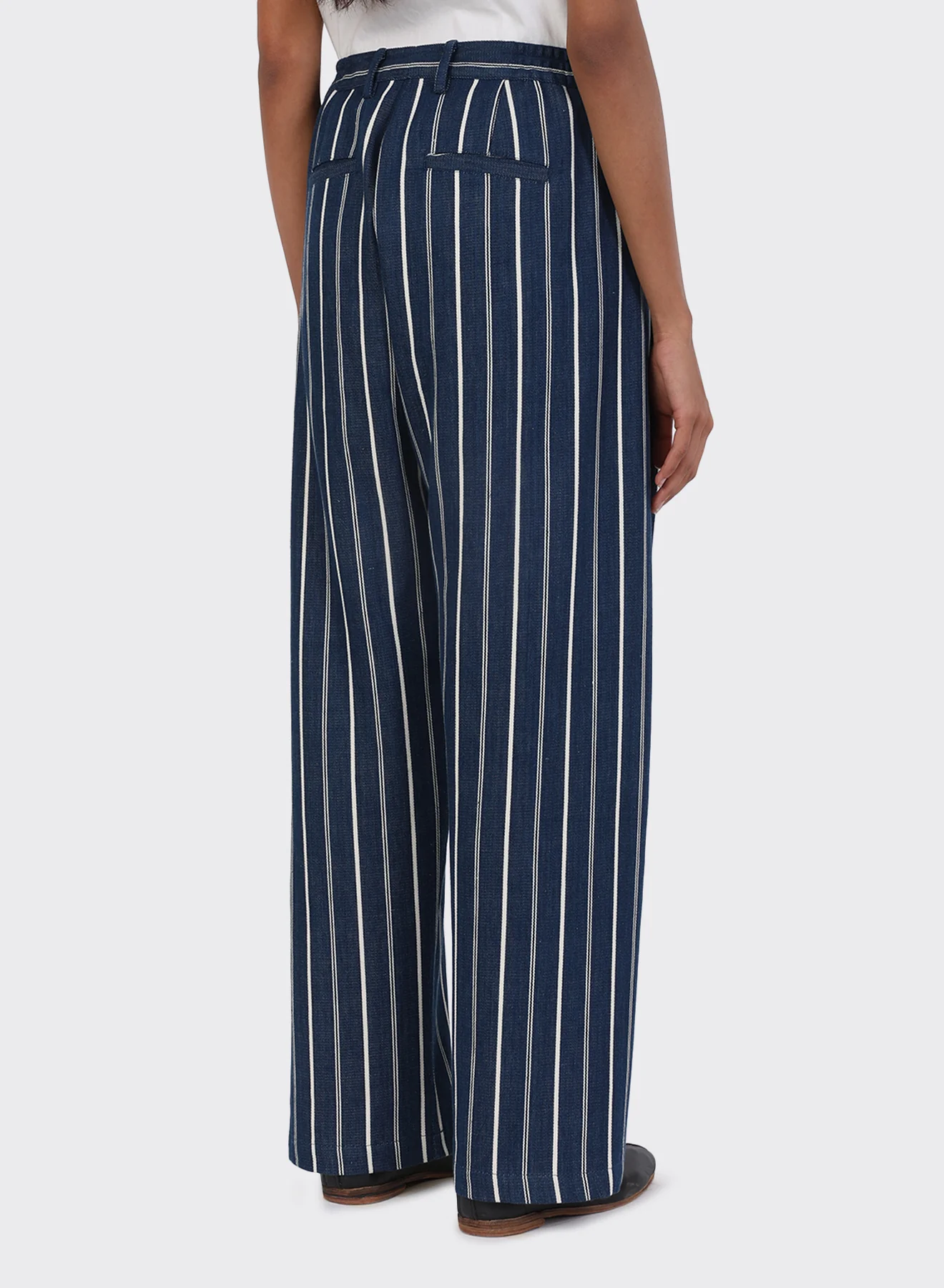 KARDO BHARTI TROUSERS - INDIGO STRIPE - Image 3