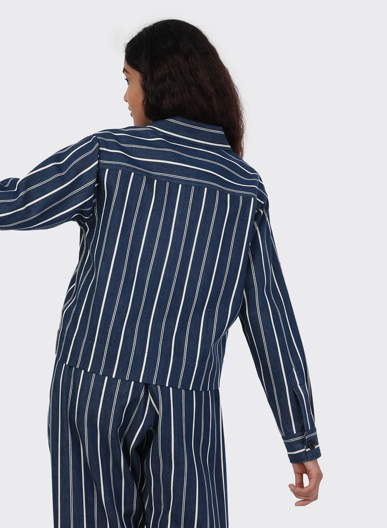KARDO WOMEN'S RUMI JACKET - INDIGO STRIPE - Image 5