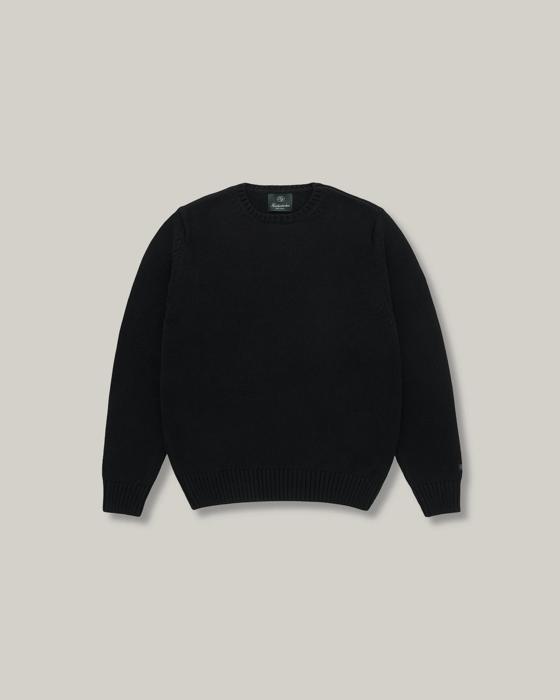 KNICKERBOCKER IVY COTTON SWEATER - BLACK
