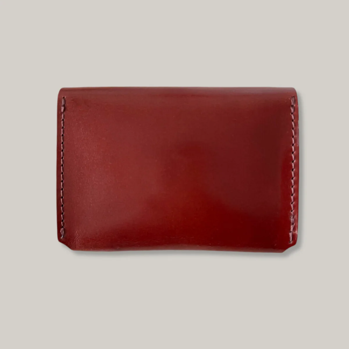 KOBASHI STUDIO CORDOVAN CARD CASE WALLET - RED BROWN - Image 2