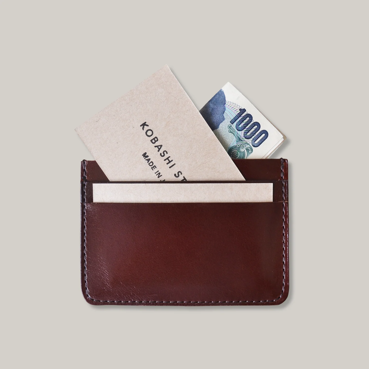 KOBASHI STUDIO CARD SLEEVE - DARK BROWN - Image 4