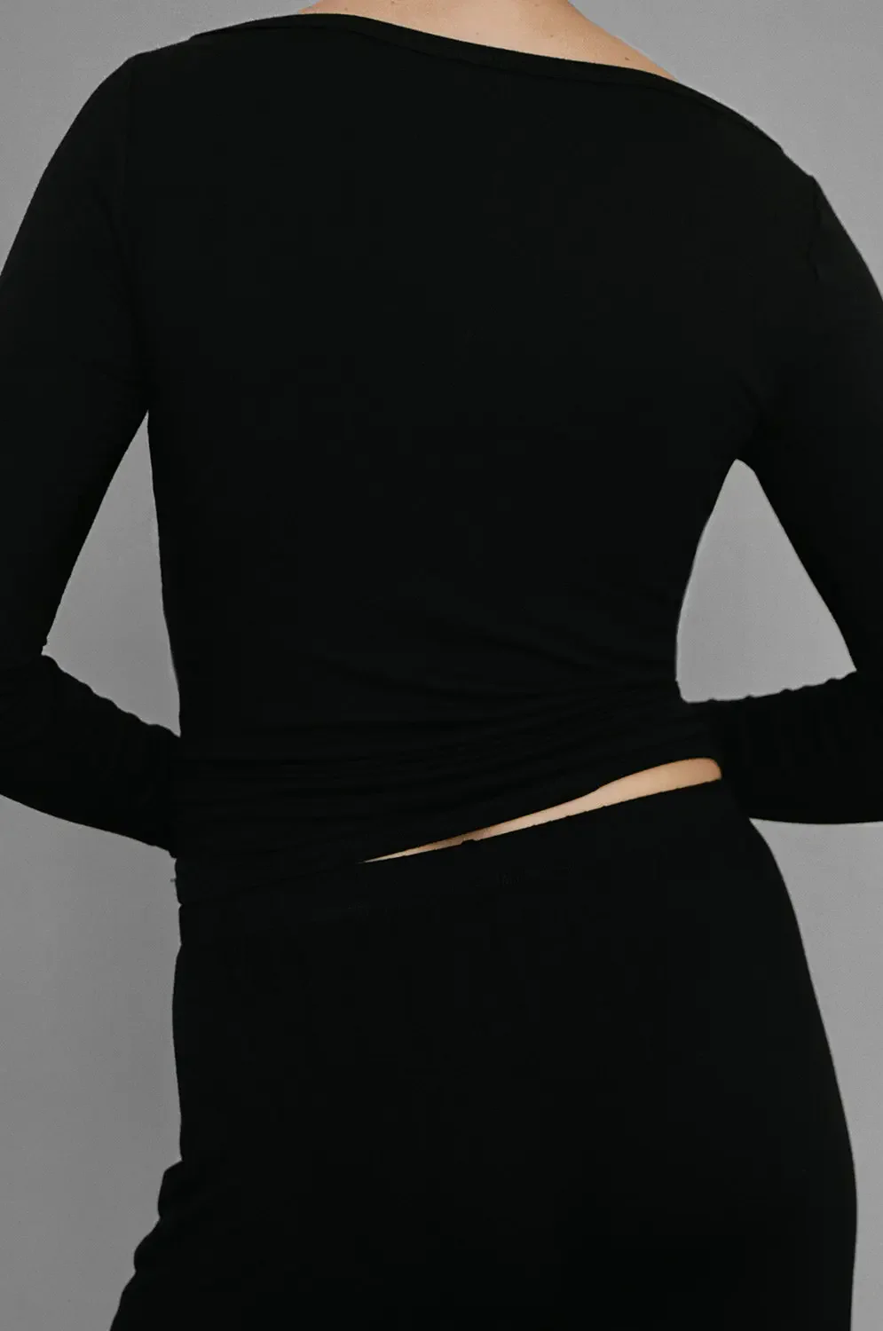 KYE INTIMATES RECLINE BATEAU LONGSLEEVE - BLACK - Image 2