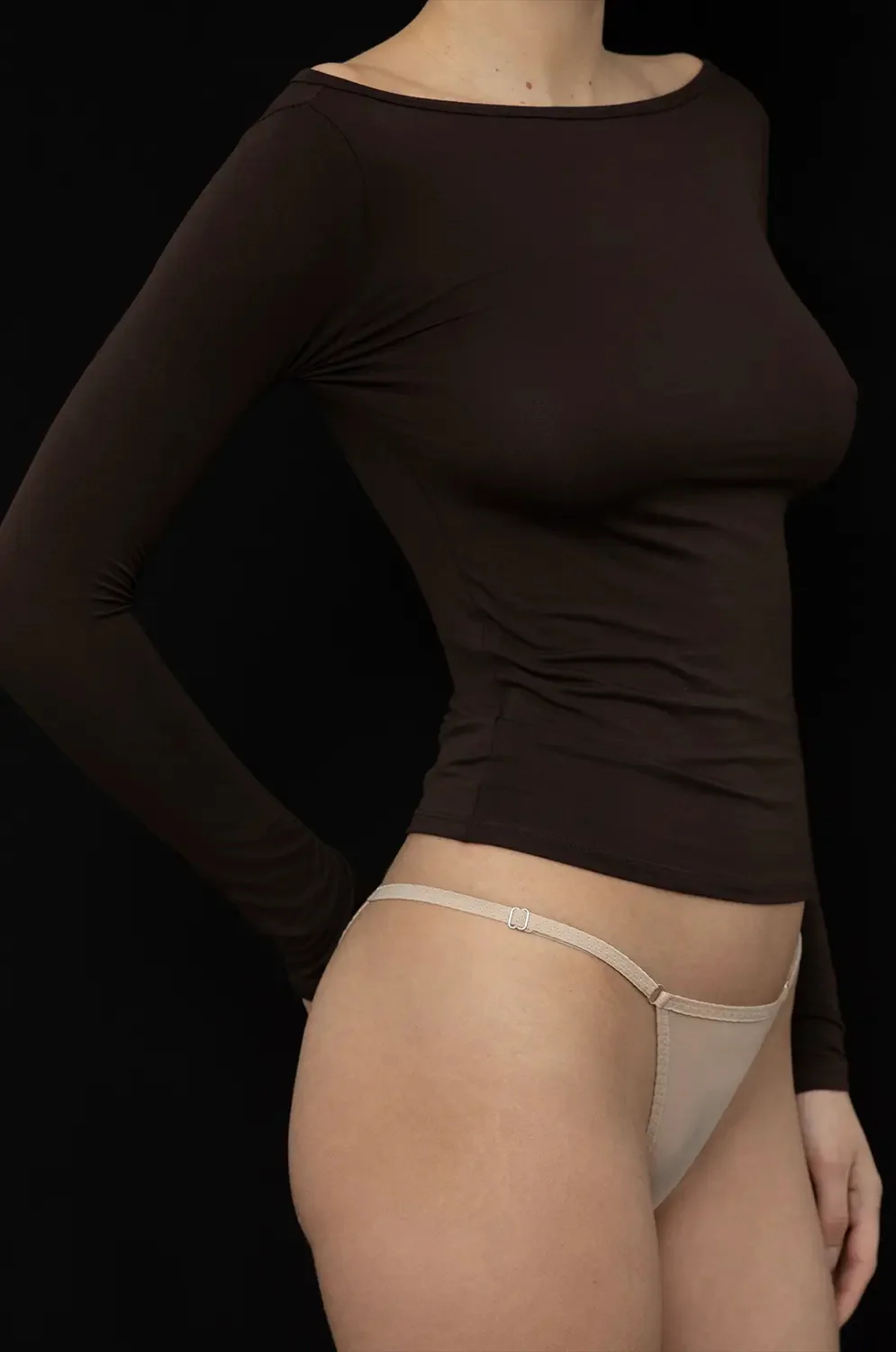 KYE INTIMATES RECLINE BATEAU LONGSLEEVE - ESPRESSO - Image 2