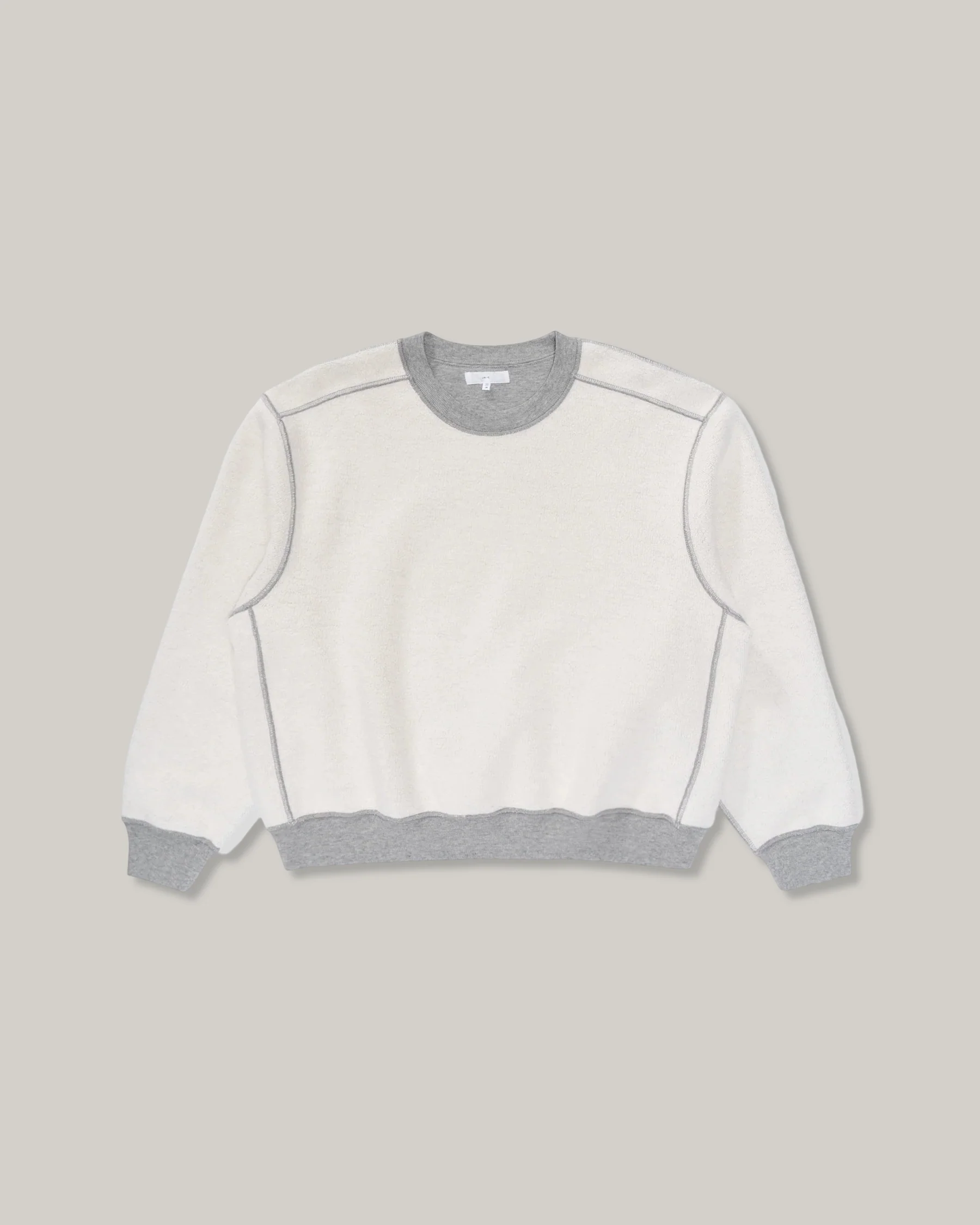 LADY WHITE CO. MINI CREWNECK - REVERSE HEATHER GREY