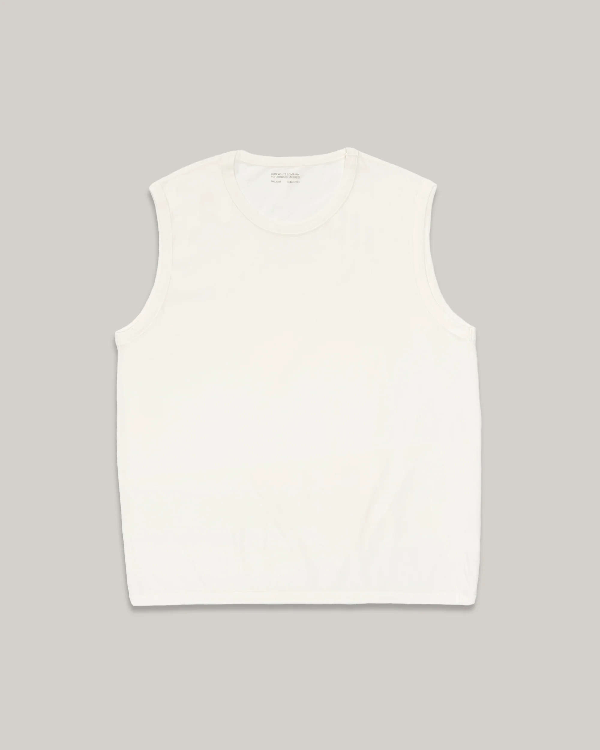 LADY WHITE CO. SLEEVELESS TEE - WHITE