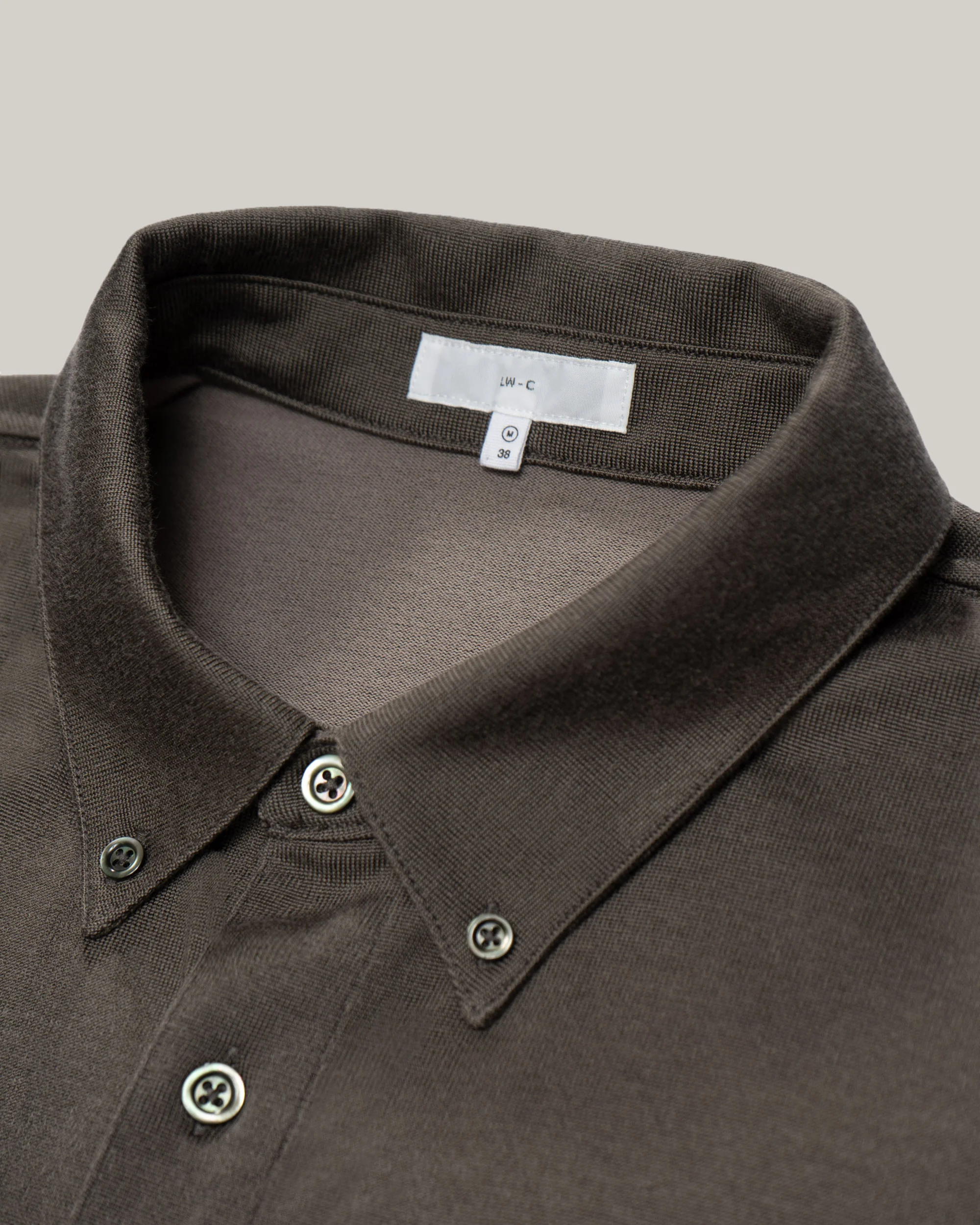 LADY WHITE CO. SS JERSEY BUTTON DOWN - GREY OLIVE - Image 2