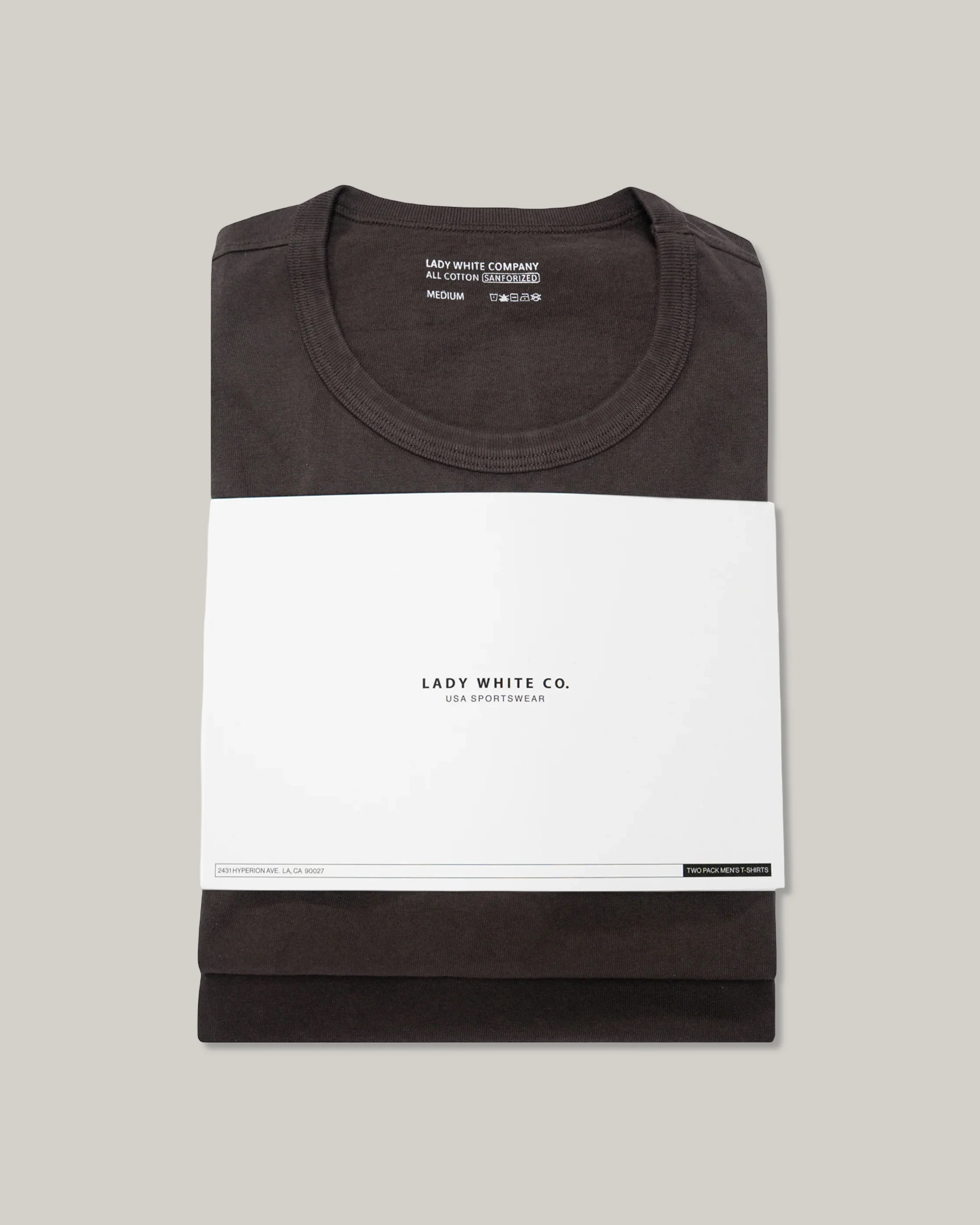 LADY WHITE CO. TEE 2 PACK - BLACK MUSHROOM - Image 3