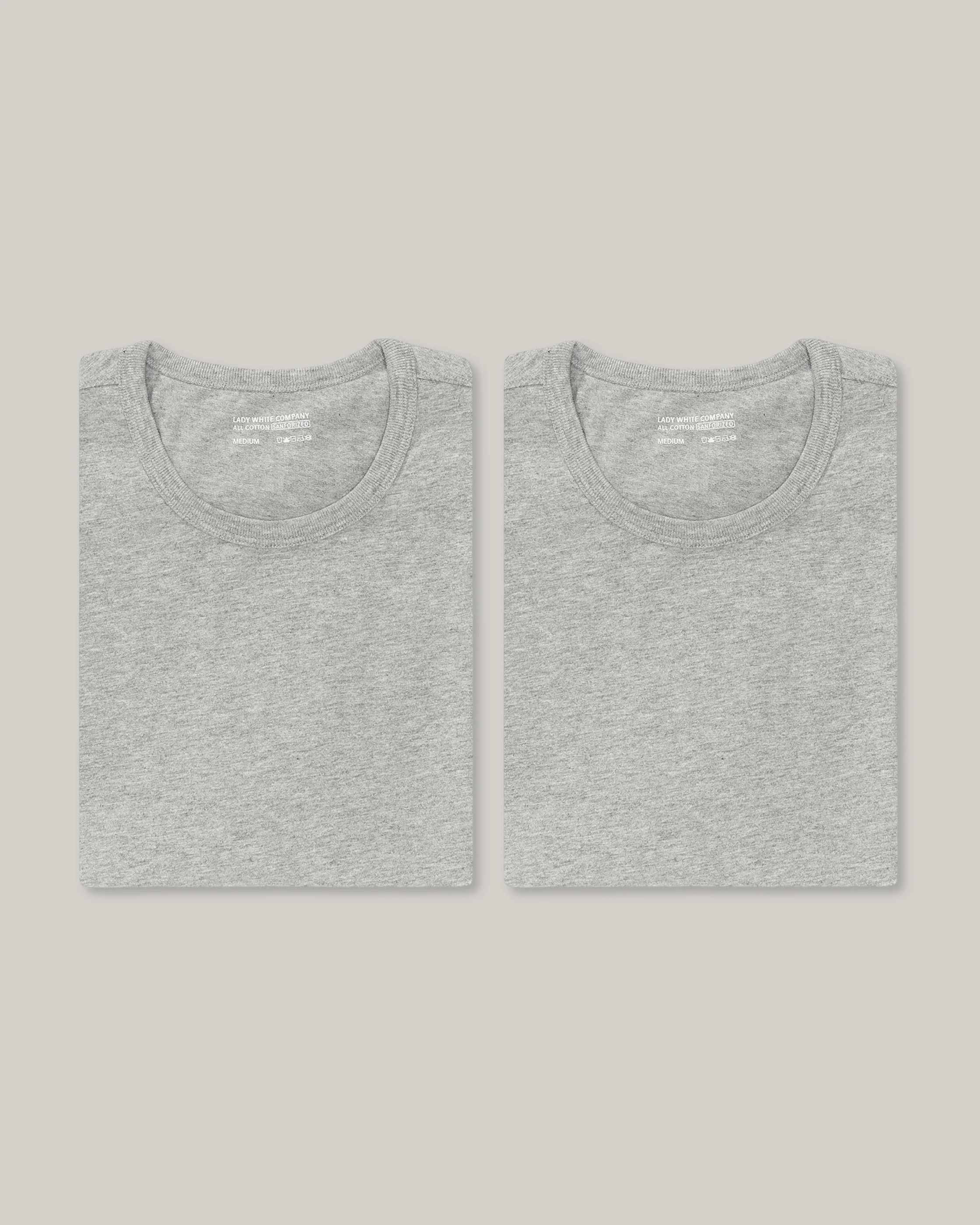 LADY WHITE CO. TEE 2 PACK - HEATHER GREY - Image 2