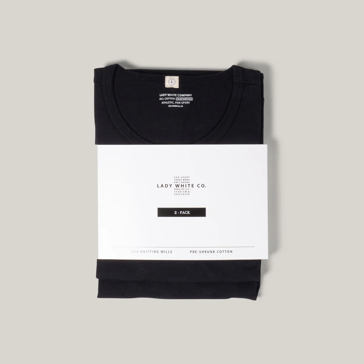 LADY WHITE CO. TEE 2 PACK - BLACK - Image 2