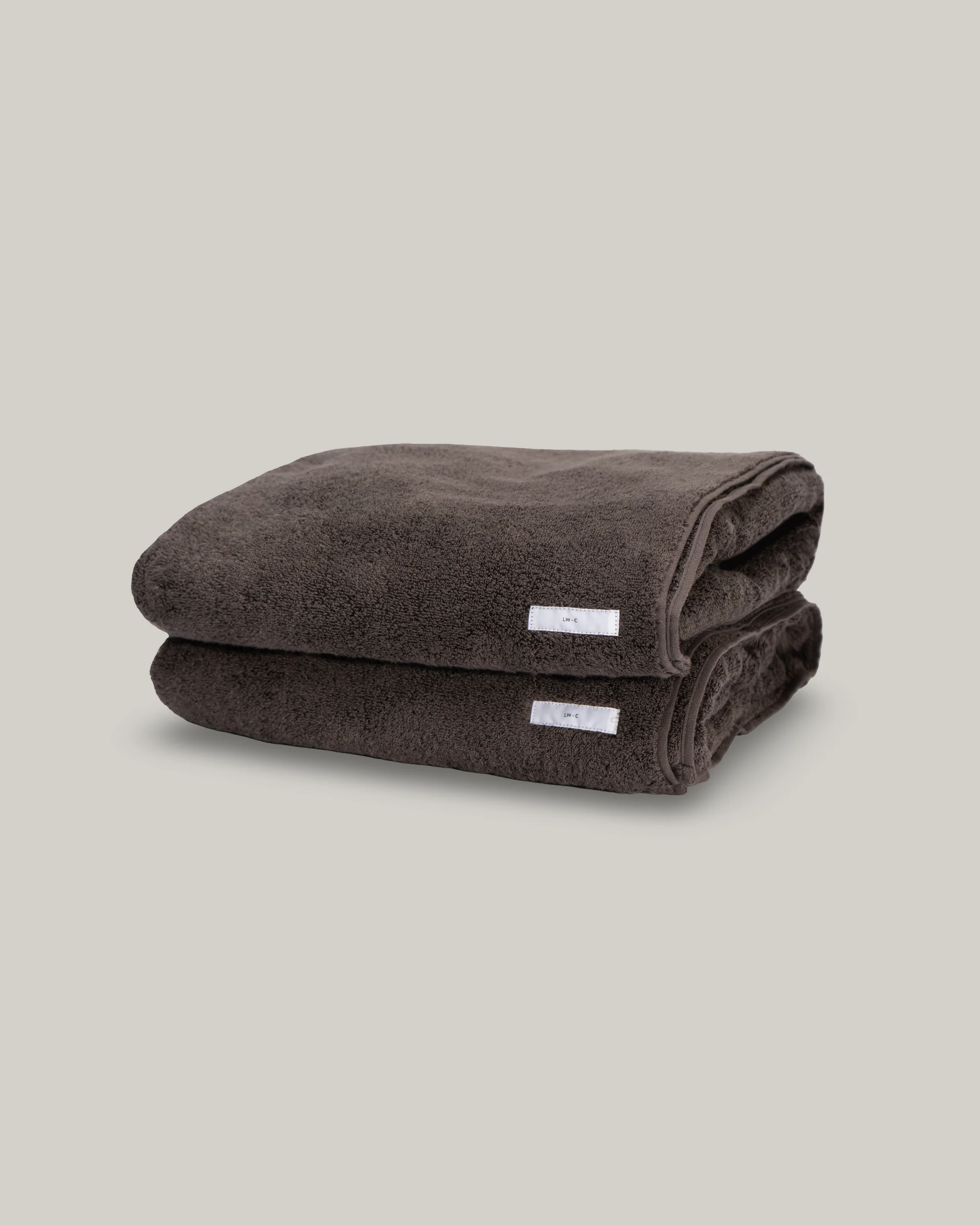 LW - C x IMABARI BATH TOWELS - BLACK MUSHROOM