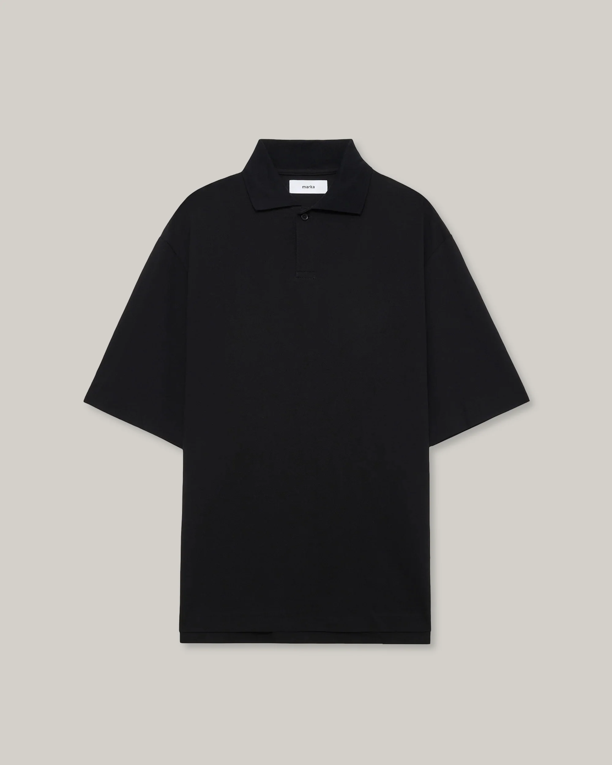 MARKA ONE BUTTON TEE S/S - BLACK
