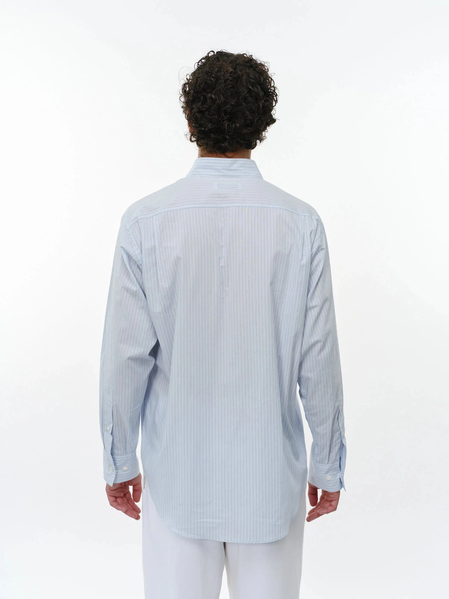 MARKA REGULAR COTTON SHIRT - SAXE STRIPE - Image 4