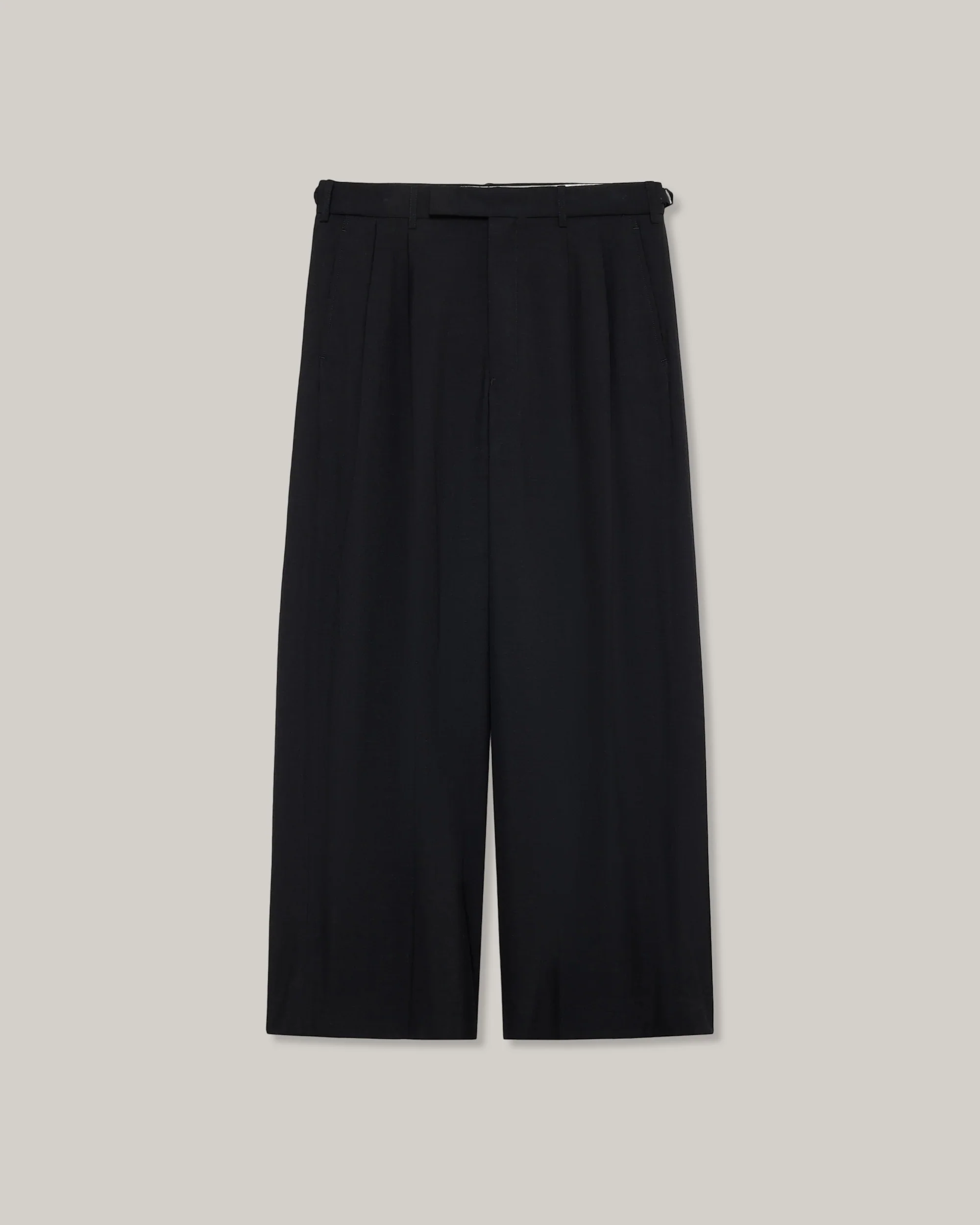 MARKA TWO TUCK BAGGY TROUSERS - CHAMBRAY BLACK