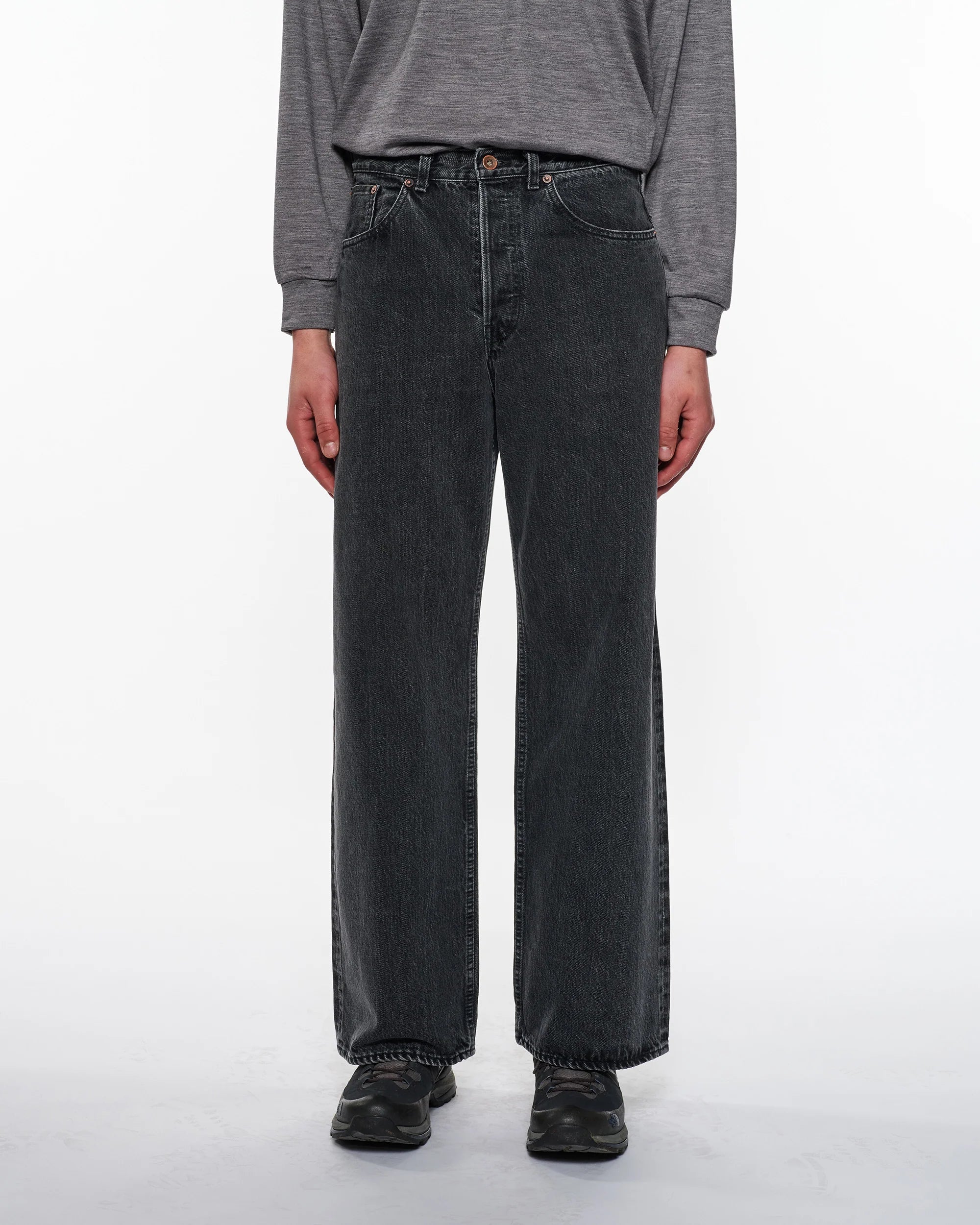 MARKA WIDE LEG JEANS - FADED BLACK - Image 5